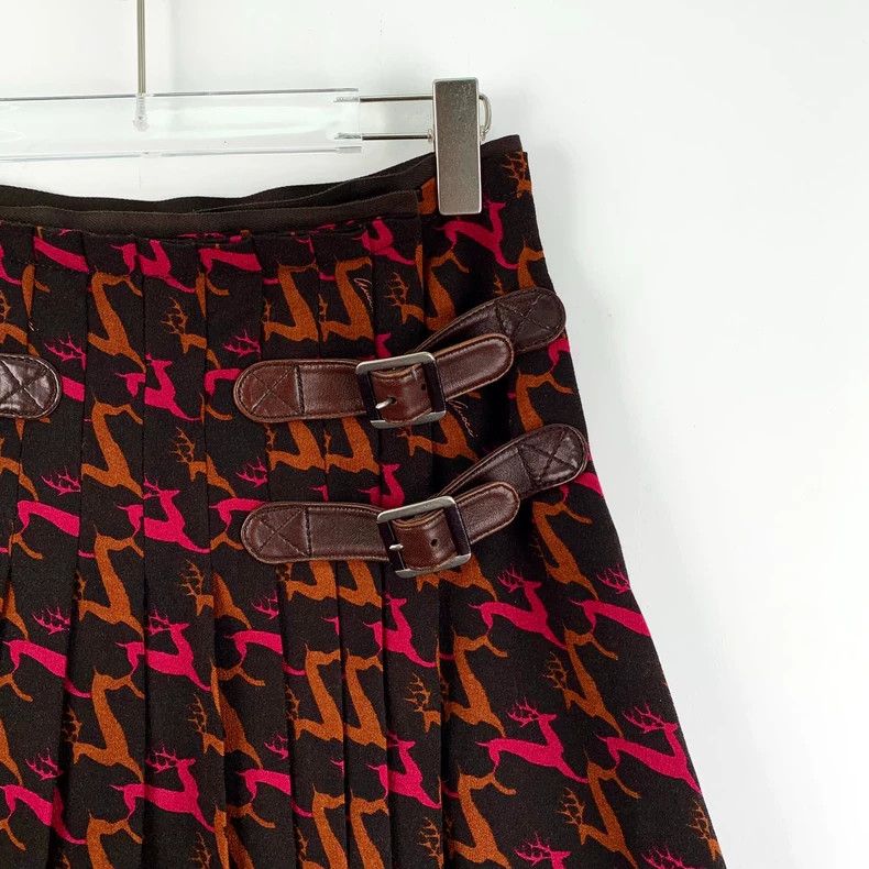 Gucci Gucci Color-blocked warhorse print buckled wool casual ple Size 26" / US 2 / IT 38 - 3 Thumbnail