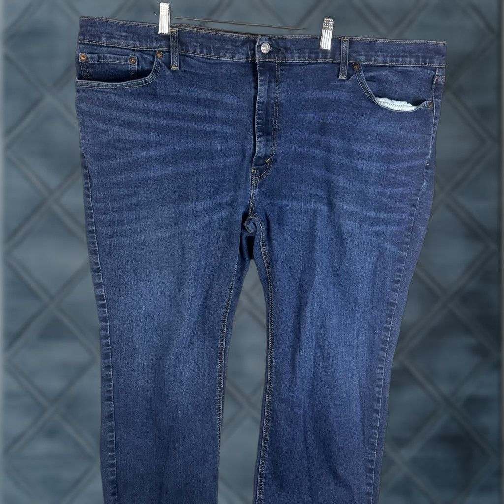 Levi's Levi's 541 Jeans Mens 50x28 Blue Athletic Tapered Denim Dark Wash Big & Tall Jeans Size US 34 / EU 50 - 1 Thumbnail