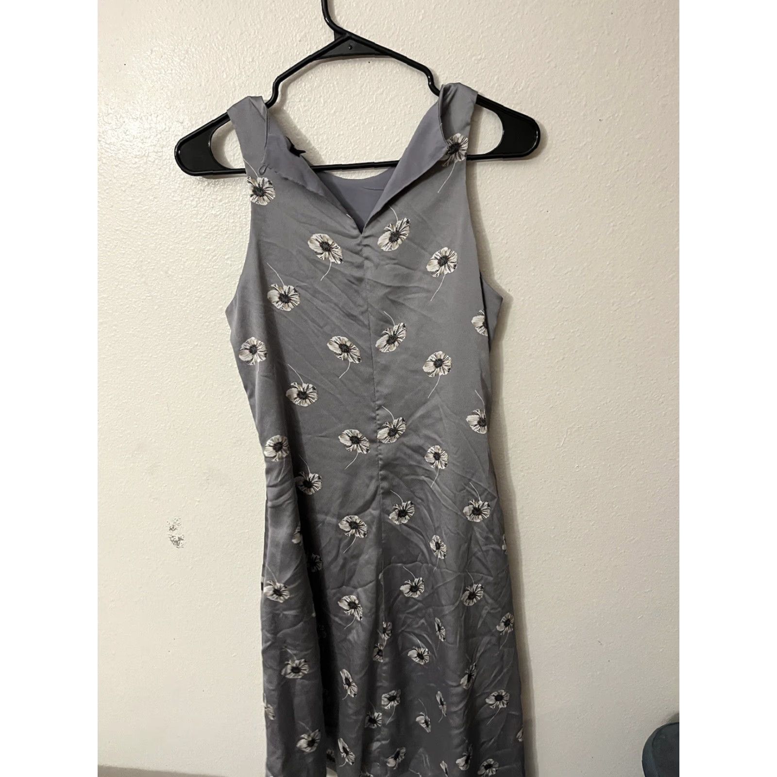 Banana Republic Women Banana Republic A-Line Dress Midi Floral Gray 6 Lined Dress Size 6 Womens Size M / US 6-8 / IT 42-44 - 3 Thumbnail