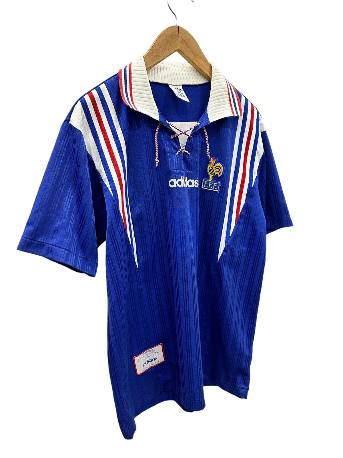 Vintage Vintage 1996 France Retro Jersey Size US L / EU 52-54 / 3 - 3 Thumbnail