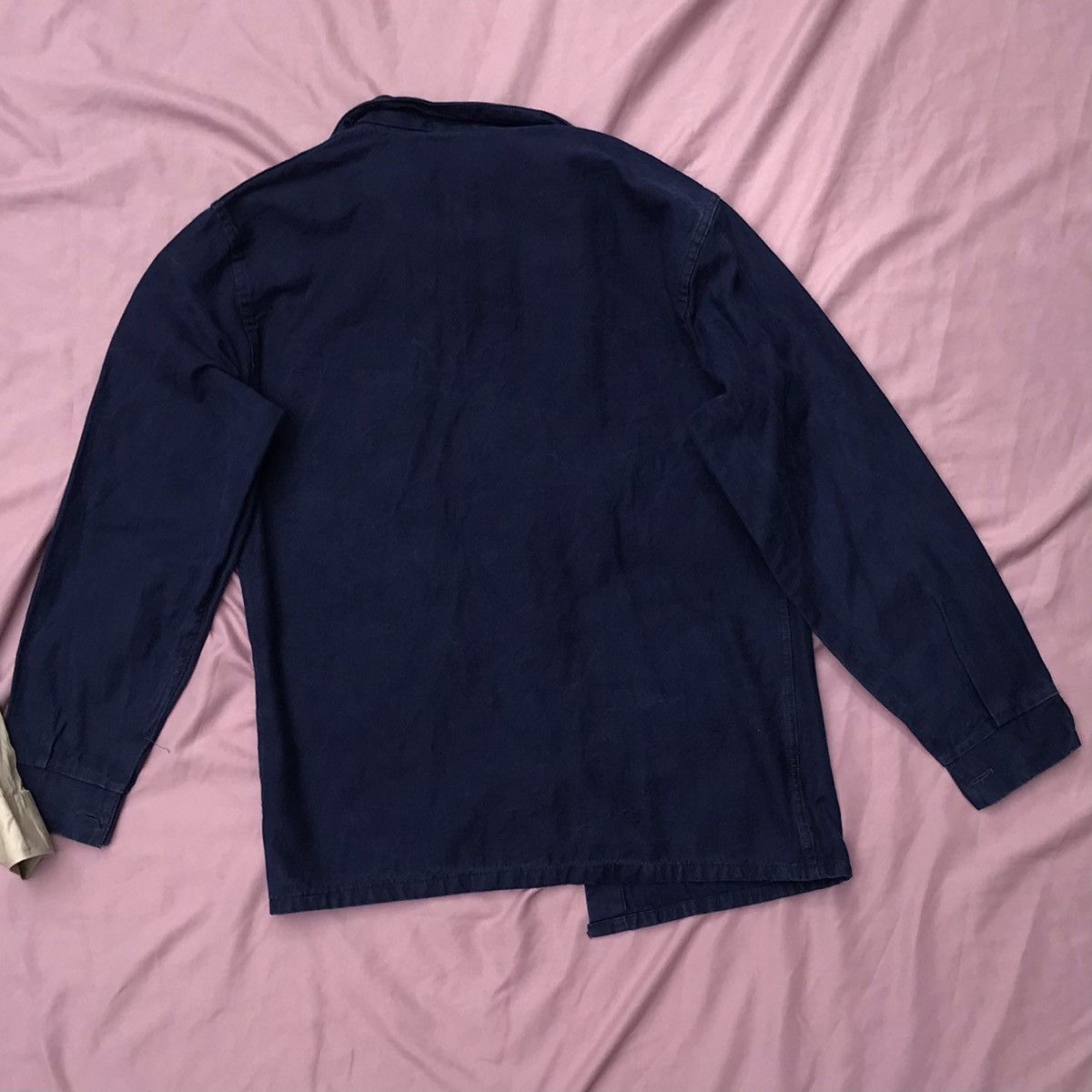 Indigo indigo dyed sashiko like texture marble patina chore jacket Size US M / EU 48-50 / 2 - 5 Thumbnail