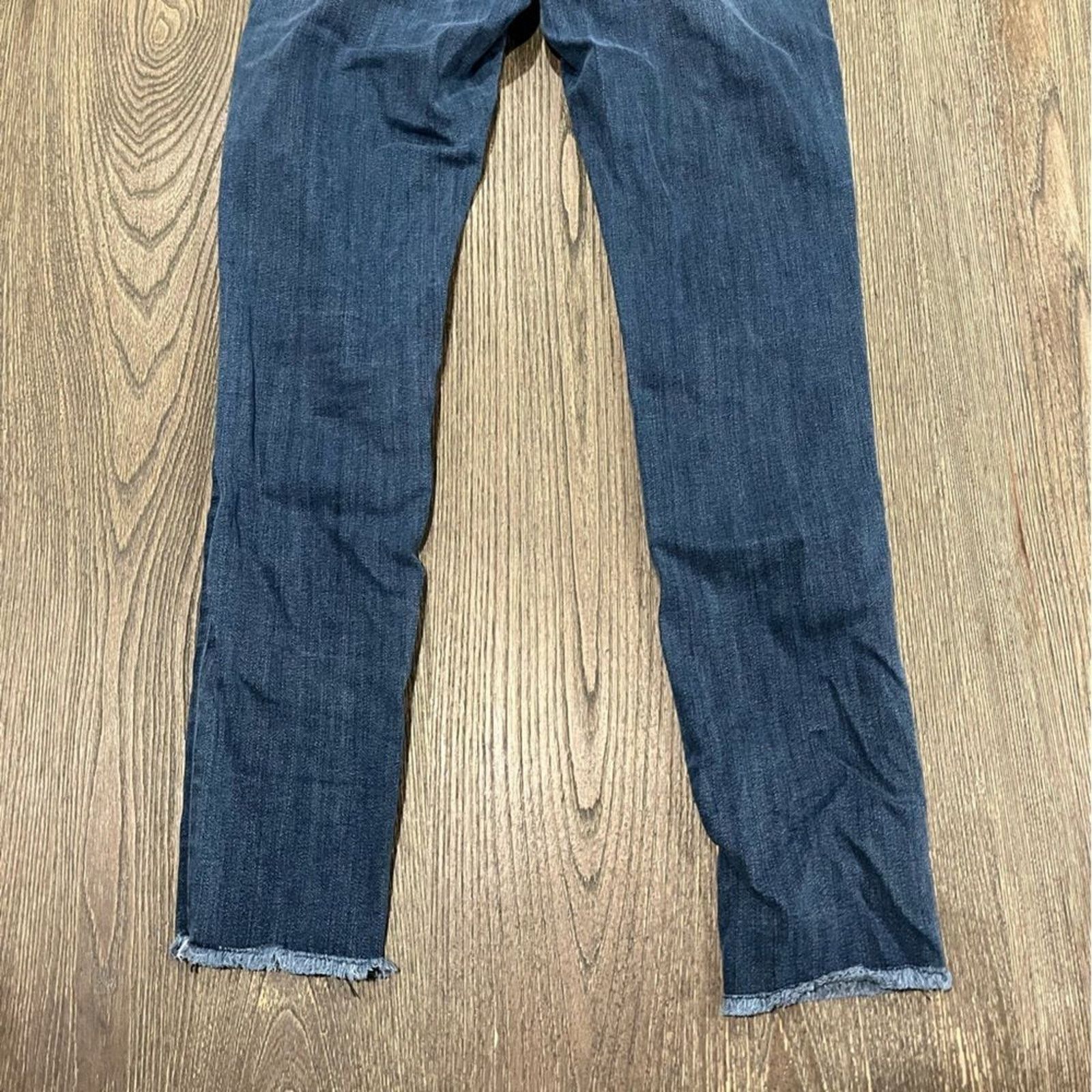 Anthropologie Pilcro The Letterpress Skinny Jeans Script Frayed Mid Rise Size 26" / US 2 / IT 38 - 11 Thumbnail