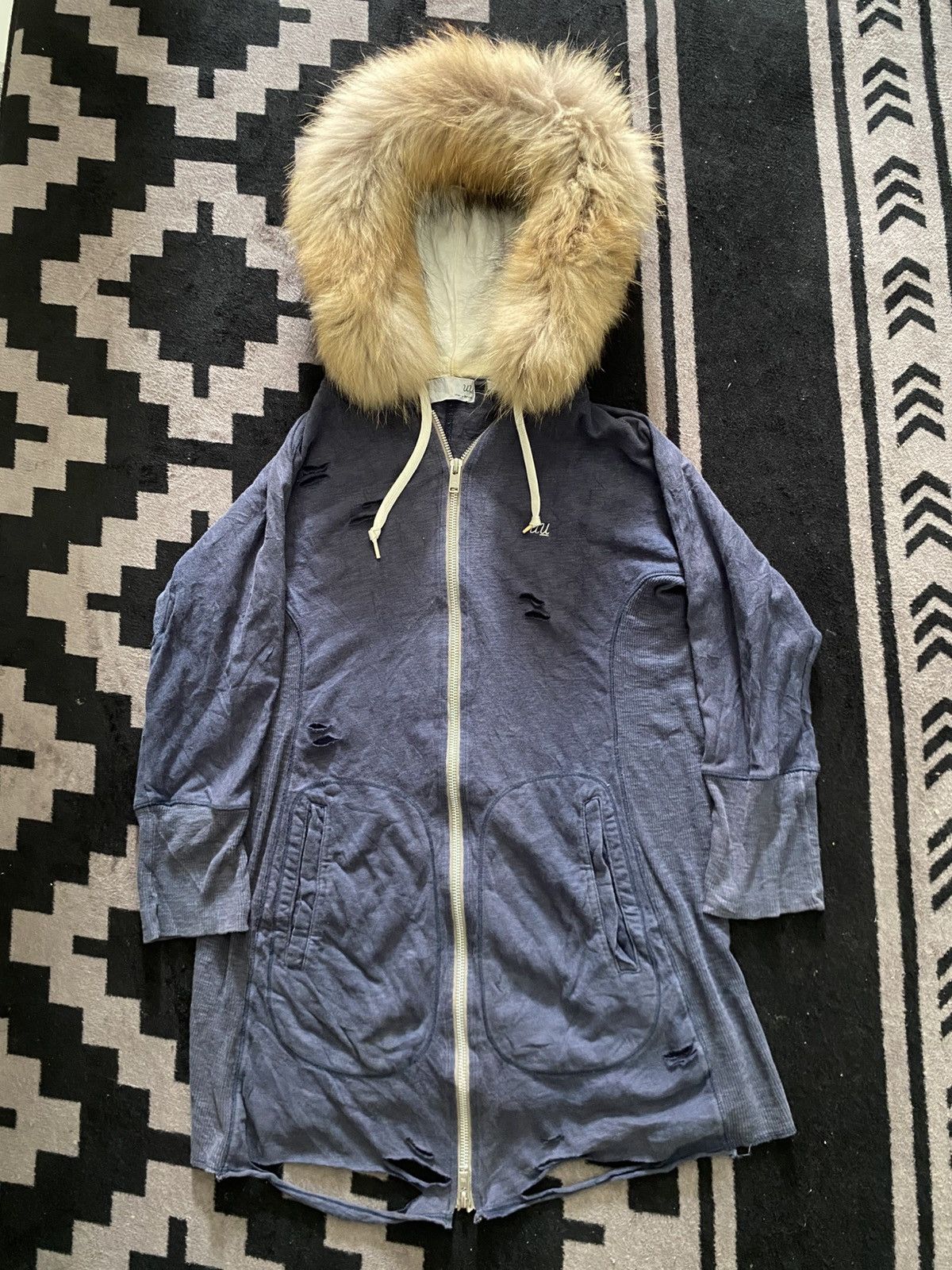 Japanese Brand × Jun Takahashi × Undercover Undercover faux fur destroyed hoodie Size US S / EU 44-46 / 1 - 1 Thumbnail