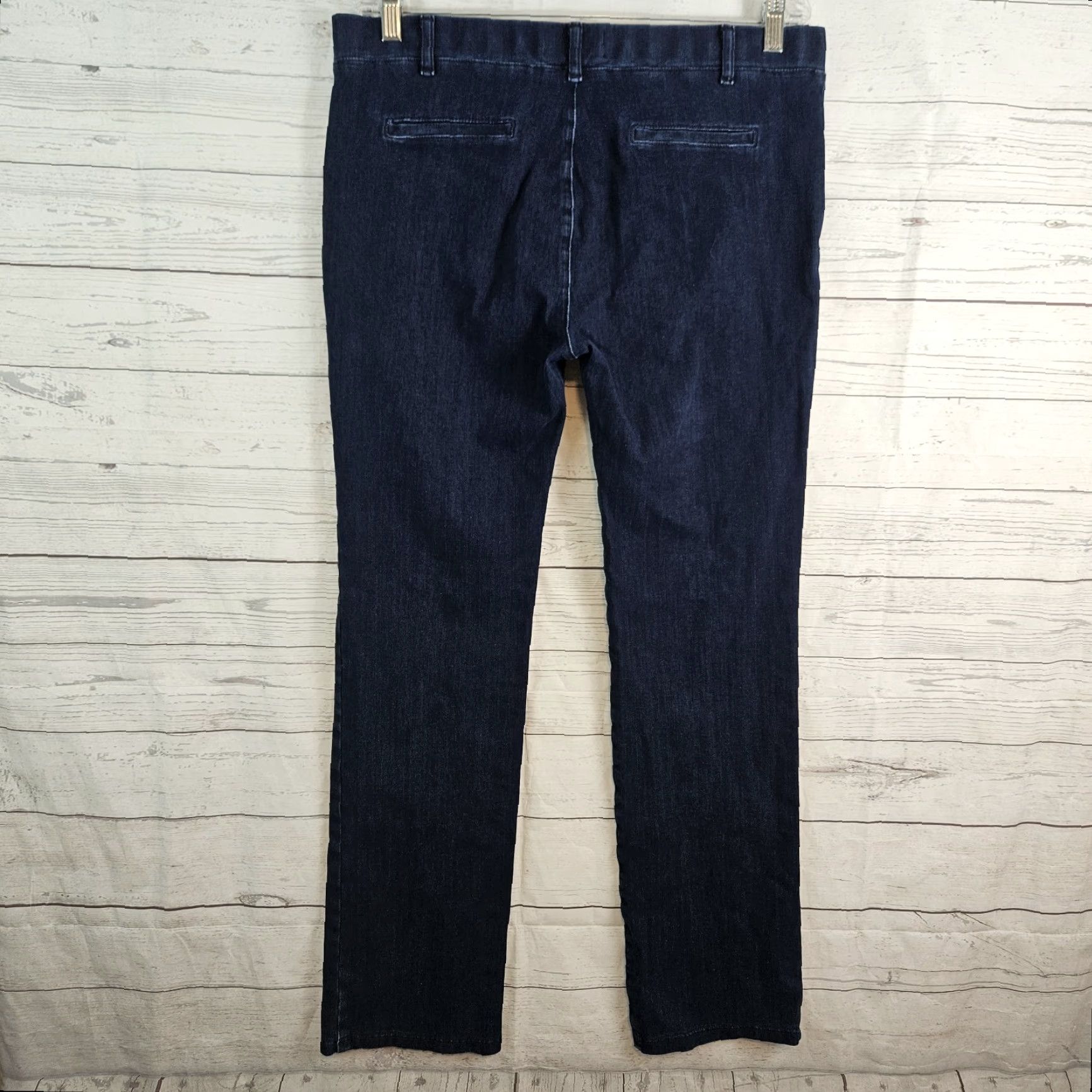 Vintage Betabrand Womens Jeans Straight Pull On XL Blue High Rise T Size 40" / US 18 - 3 Thumbnail