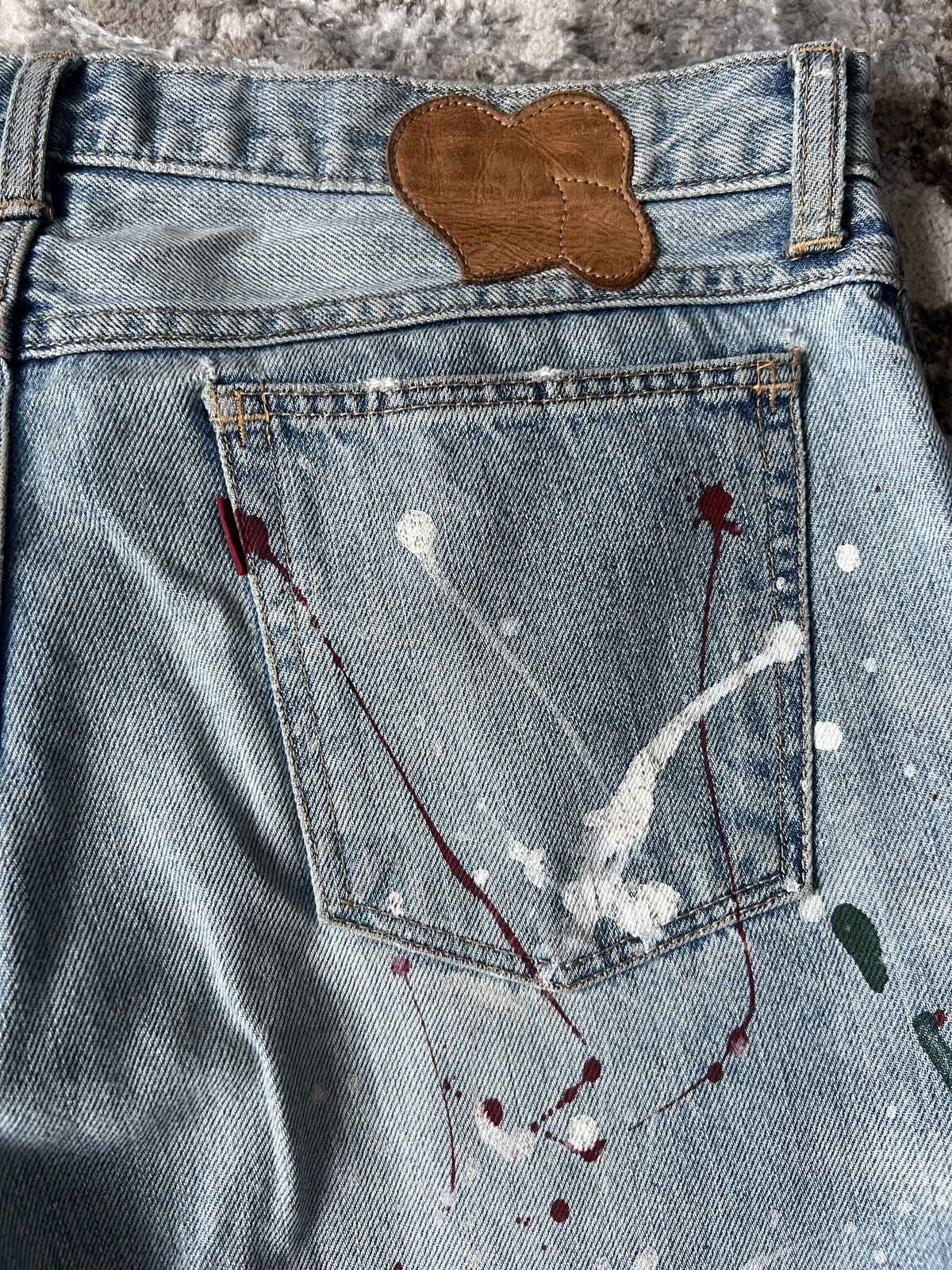 Number (N)ine Number (N)ine SS06 Paint Splatter Denim Size US 32 / EU 48 - 5 Thumbnail