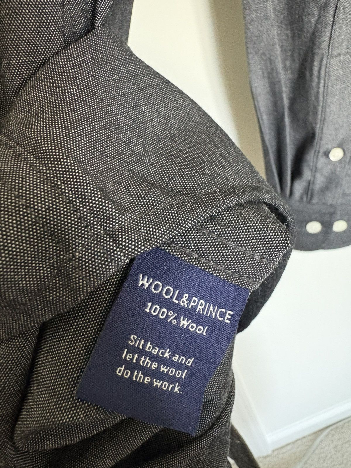 Wool & Prince Button-Down Shirt in Gray, Men's — image 4 of 4