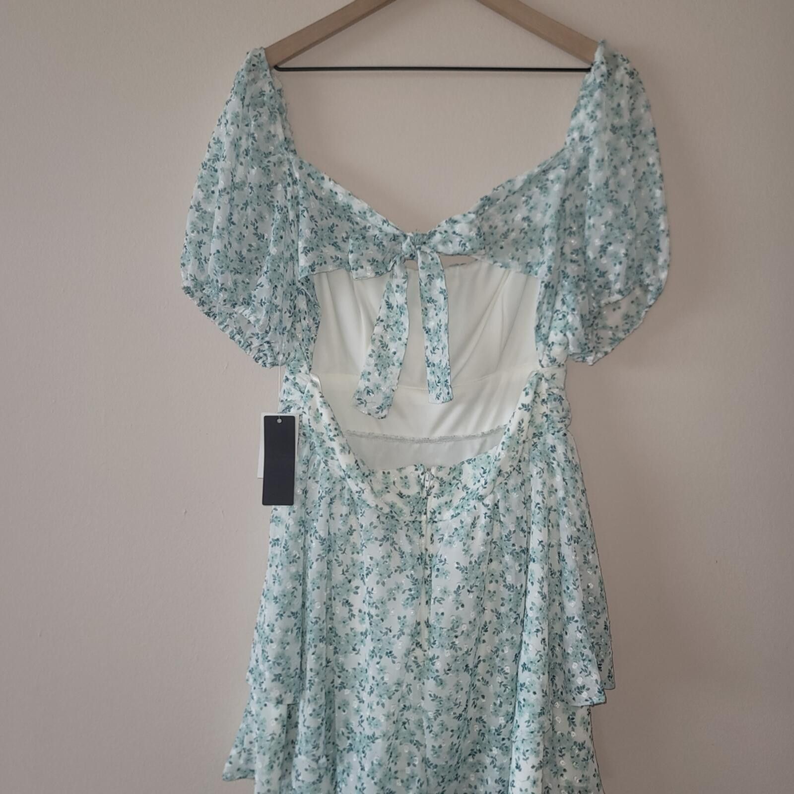 Other Floral Mini Dress in Light Blue Y2k Spring Sz 13 New Cottage Size M / US 6-8 / IT 42-44 - 4 Thumbnail