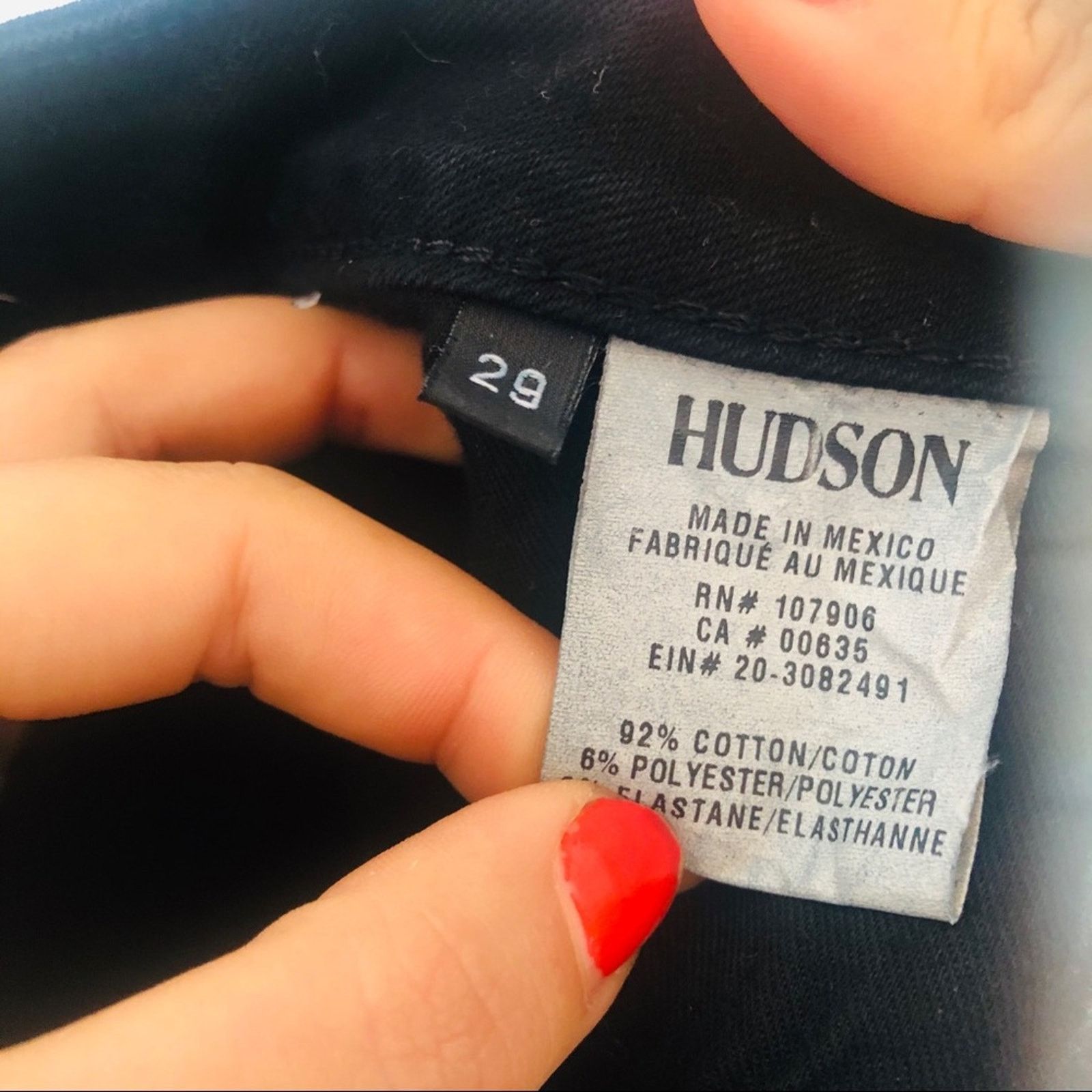 Hudson HUDSON Black MIA High Mid Rise Kick Flare Raw Hem Denim Jean Size 29" - 5 Thumbnail