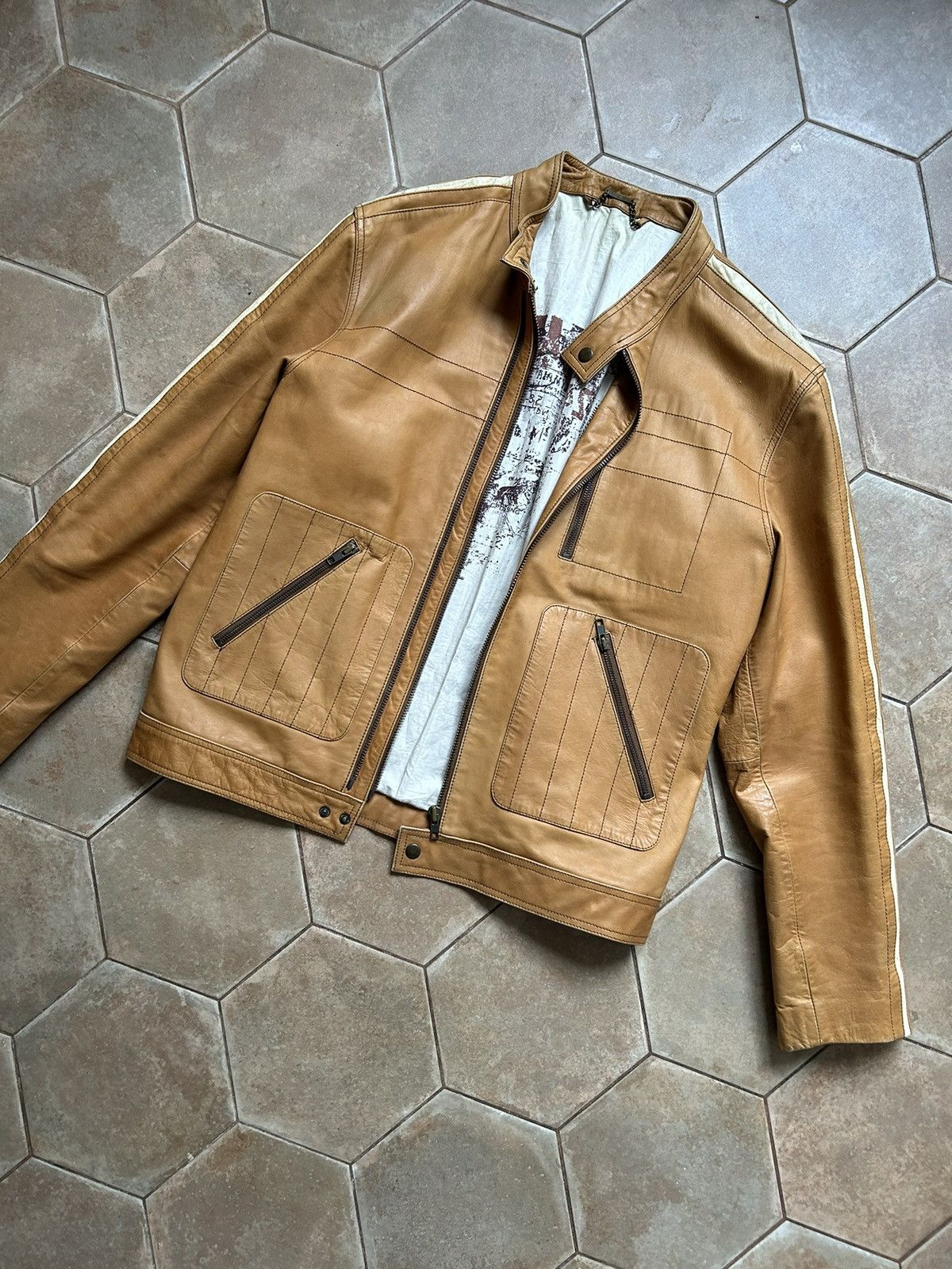 If Six Was Nine Vintage Japan Leather Jacket True Vintage Look Size US M / EU 48-50 / 2 - 2 Thumbnail