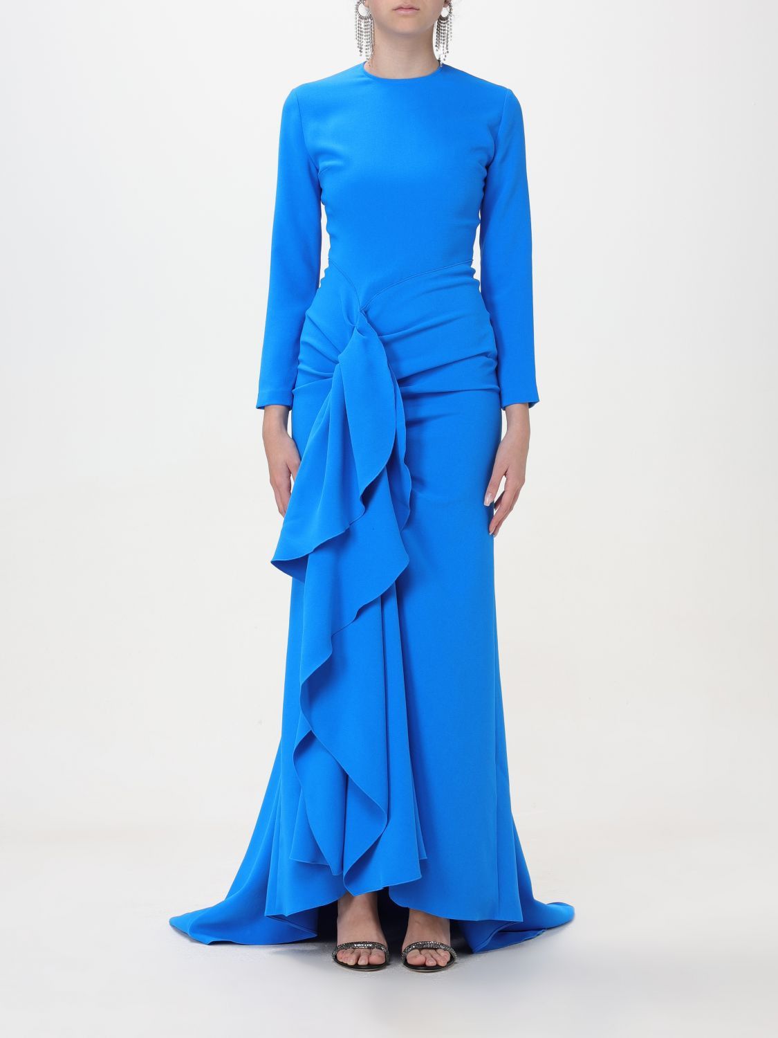 image of Solace London Dress Woman Blue, Women's (Size Medium)