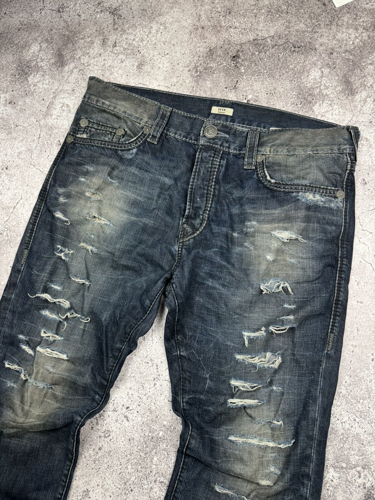 True Religion True Religion Vintage Jeans Flared Wide Baggy Distressed Y2K Size US 31 - 7 Thumbnail