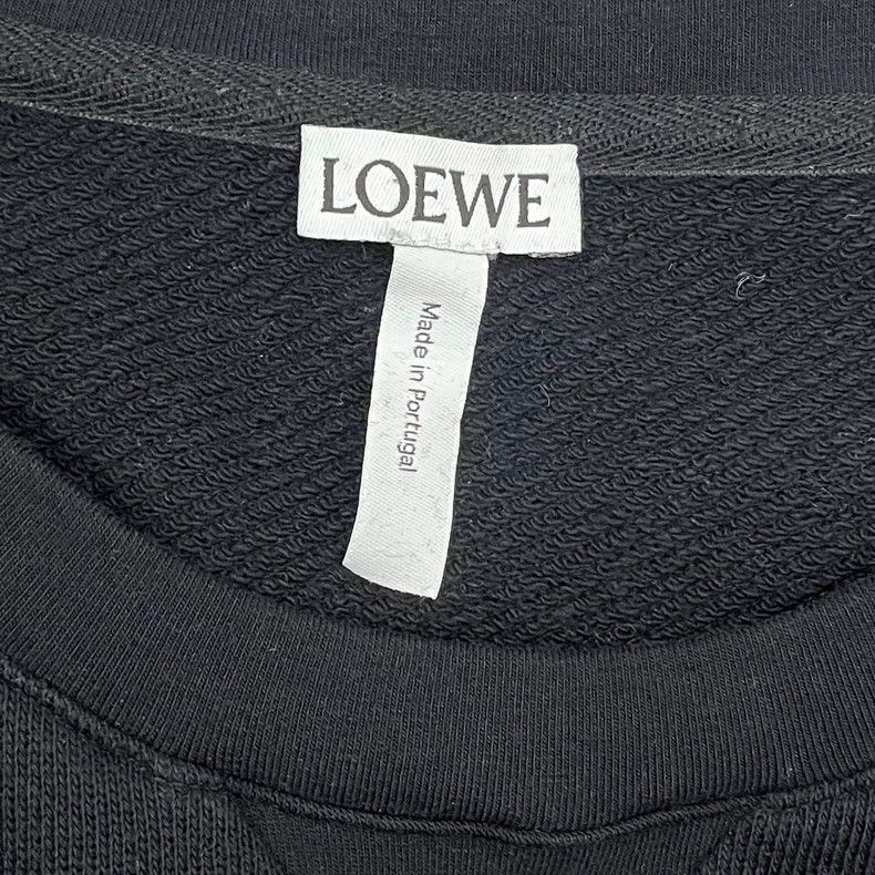 Loewe LOEWE Black dog print Logo round neck oversized hoodie Size L / US 10 / IT 46 - 5 Thumbnail