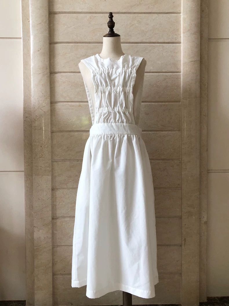 Comme des Garcons White Suspender Dress by COMME des GARCONS-dmc Size S / US 4 / IT 40 - 1 Thumbnail