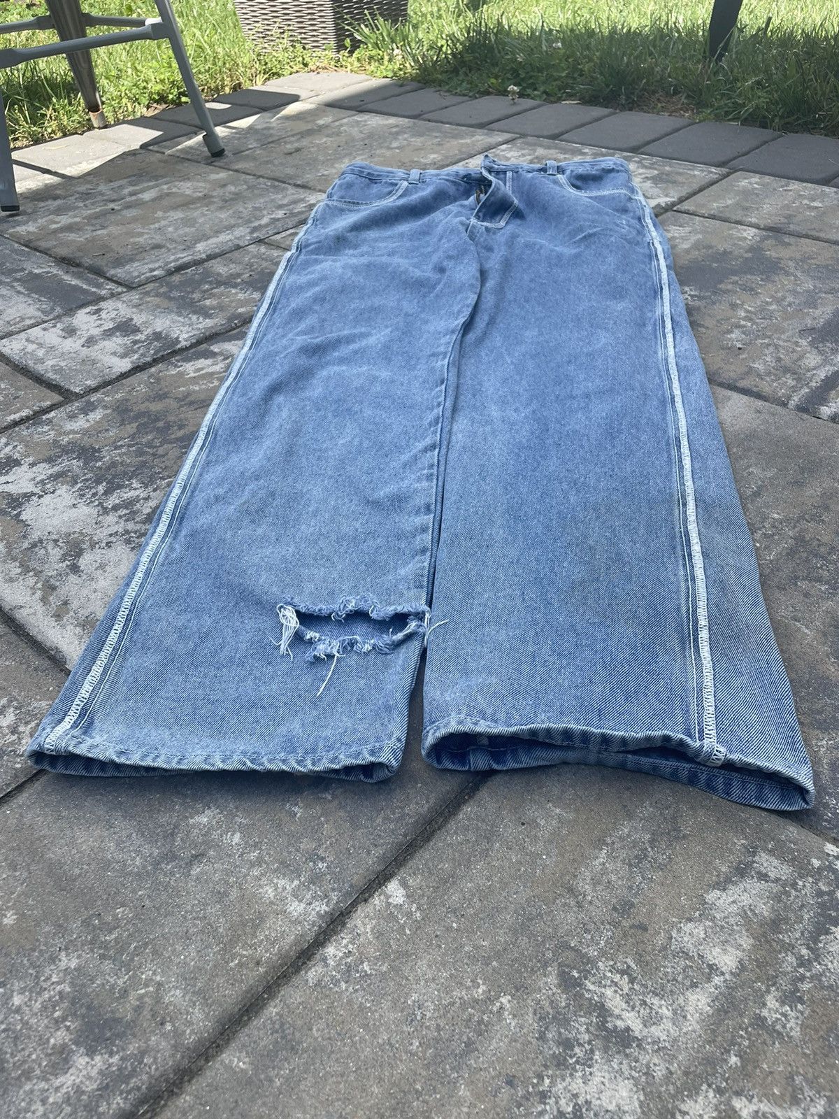 Japanese Brand × TAKA Original Y2K Baby Blue Japanese Denim Vintage Distressed Size US 32 / EU 48 - 4 Thumbnail
