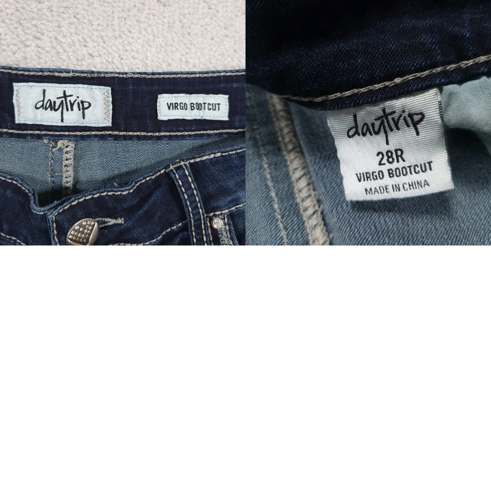 Vintage VINTAGE Daytrip Virgo Boot Jeans Womens 28 Stretch DIY Cut Off Shorts Shortie Distressed Denim Blue 5-Pocket Mens Women Girls Boys Size 28" / US 6 / IT 42 - 10 Thumbnail