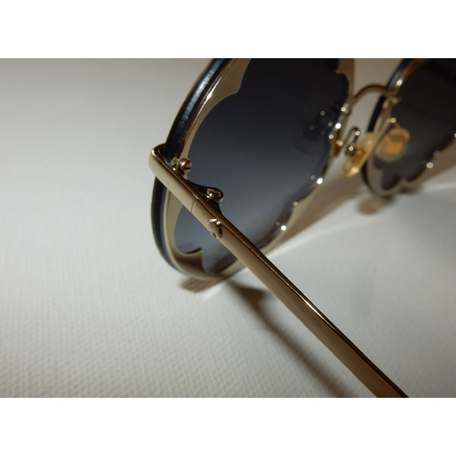 Vintage Kate Spade Sunglasses Women Silver 59mm Fly Shutter Classic Fashion Accessories Size ONE SIZE - 5 Thumbnail