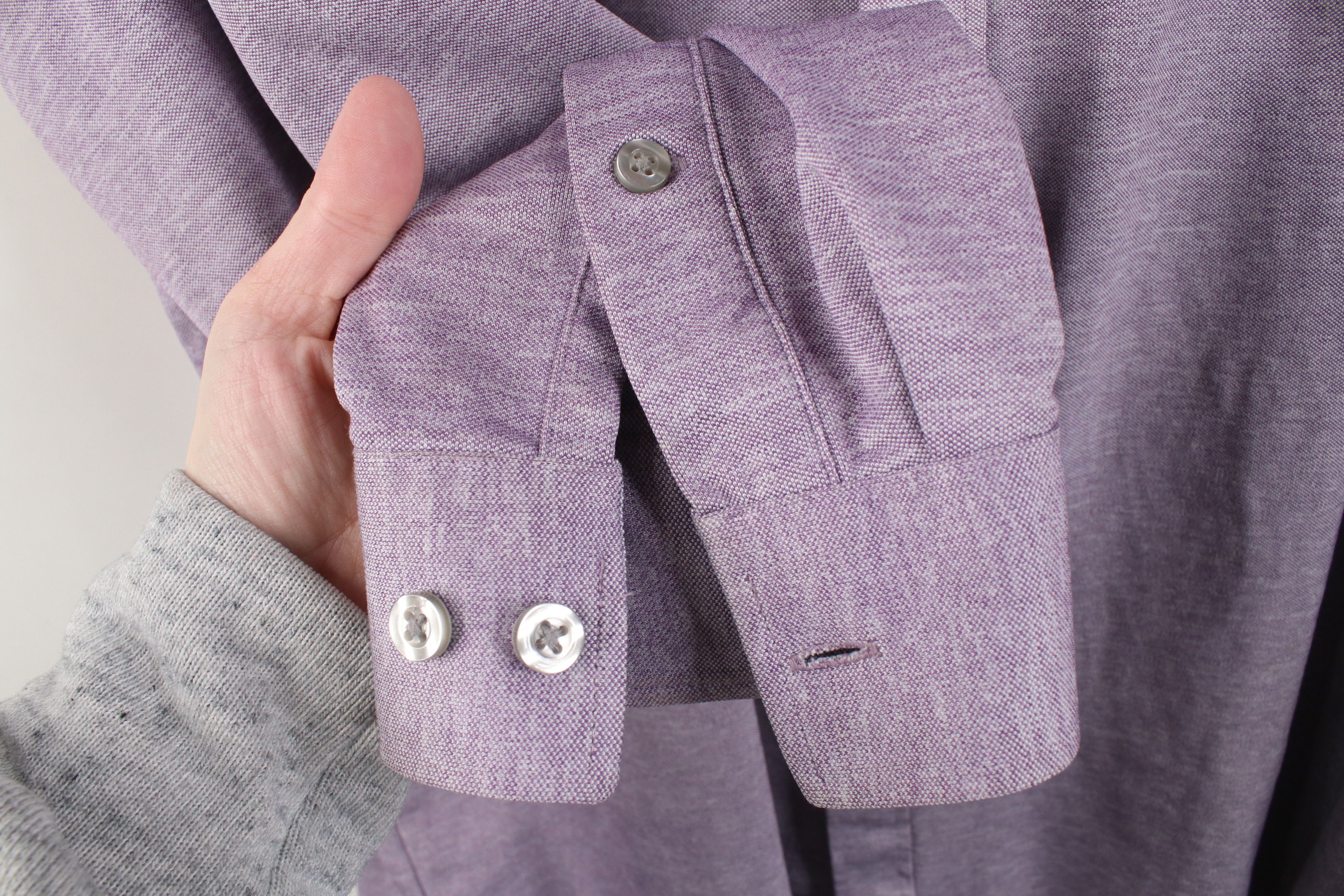 Michael Kors Michael Kors Fit Fine Gauge Knit Button Down Shirt Purple Size US L / EU 52-54 / 3 - 5 Thumbnail