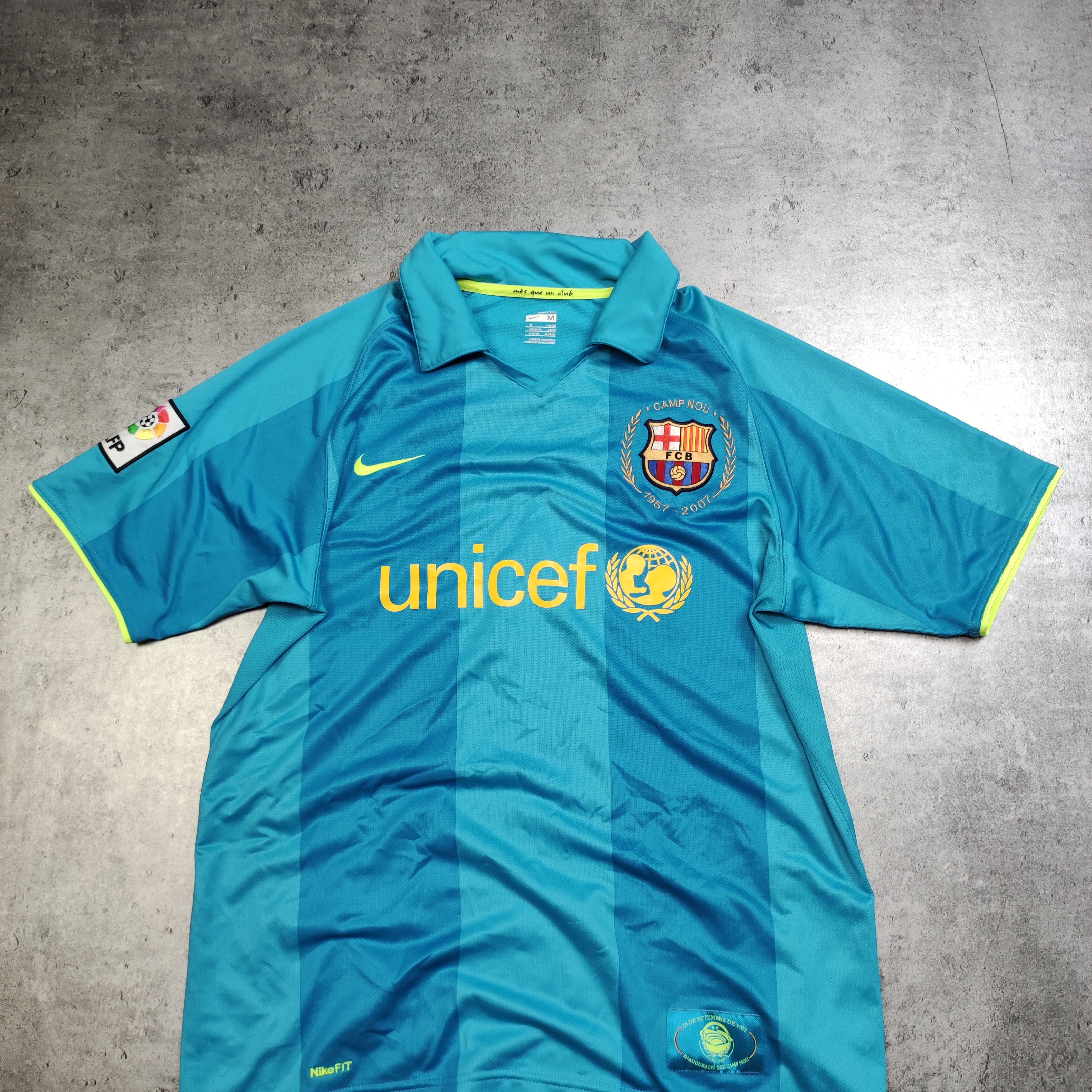 Vintage RARE FC Barcelona 2007 Away Nike Football Camp Nou Jersey Size US M / EU 48-50 / 2 - 2 Thumbnail