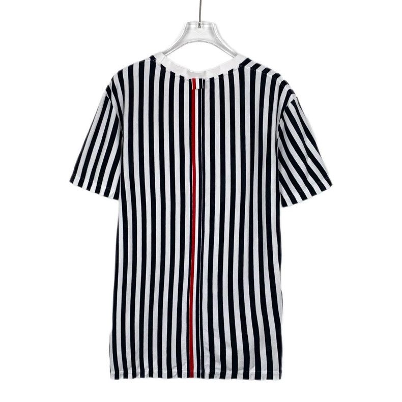 Thom Browne Thom Browne Black and white striped round-neck cotton short Size US M / EU 48-50 / 2 - 2 Thumbnail