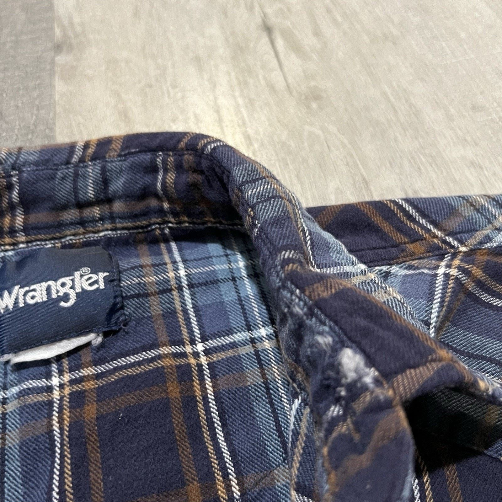 Wrangler Wrangler Cotton Pearl Snap Western Shirt Plaid Distressed Size US L / EU 52-54 / 3 - 4 Thumbnail