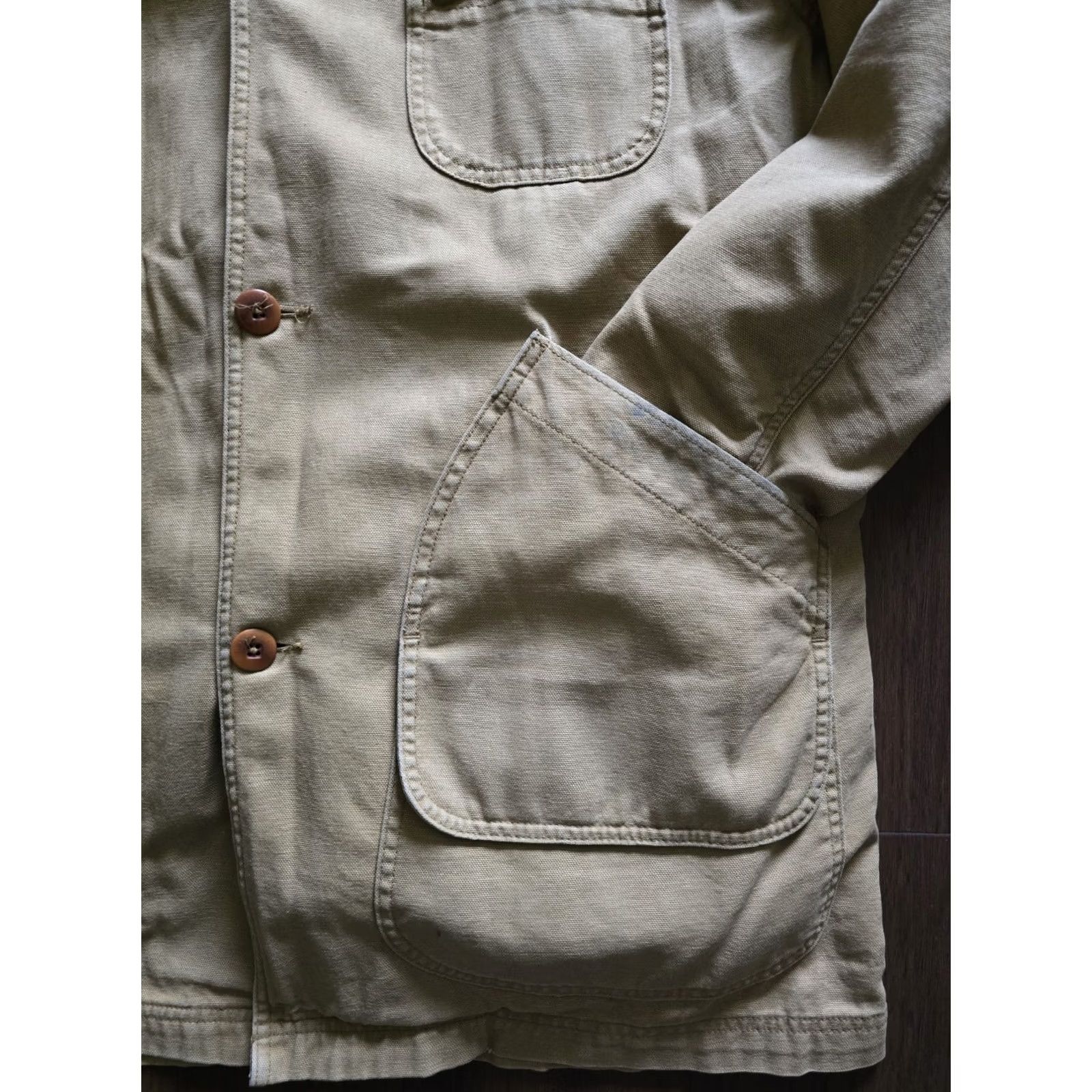 Vintage VINTAGE LL Bean Chore Coat Jacket 90s Removable Primaloft Lining Tan XL Men’s (Adult) Mens Size US XL / EU 56 / 4 - 3 Thumbnail