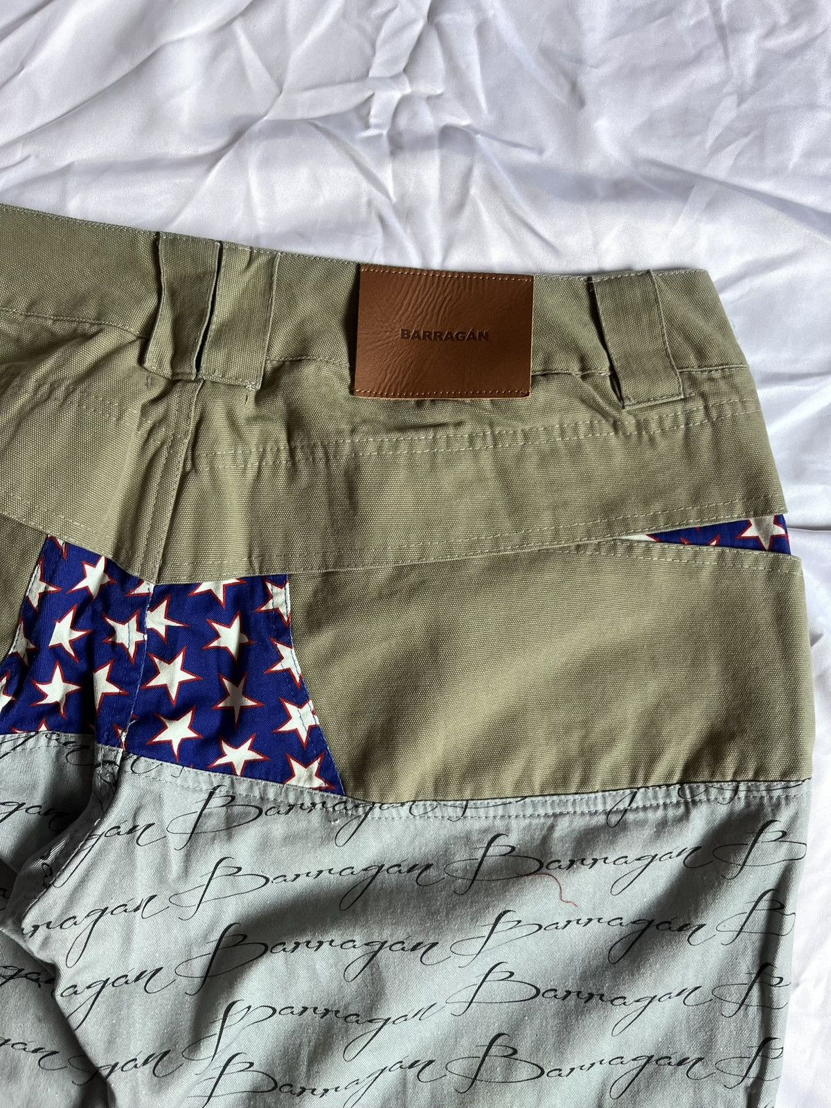 Barragan Khaki Script Trousers Size 36" / US 14 / IT 50 - 5 Thumbnail