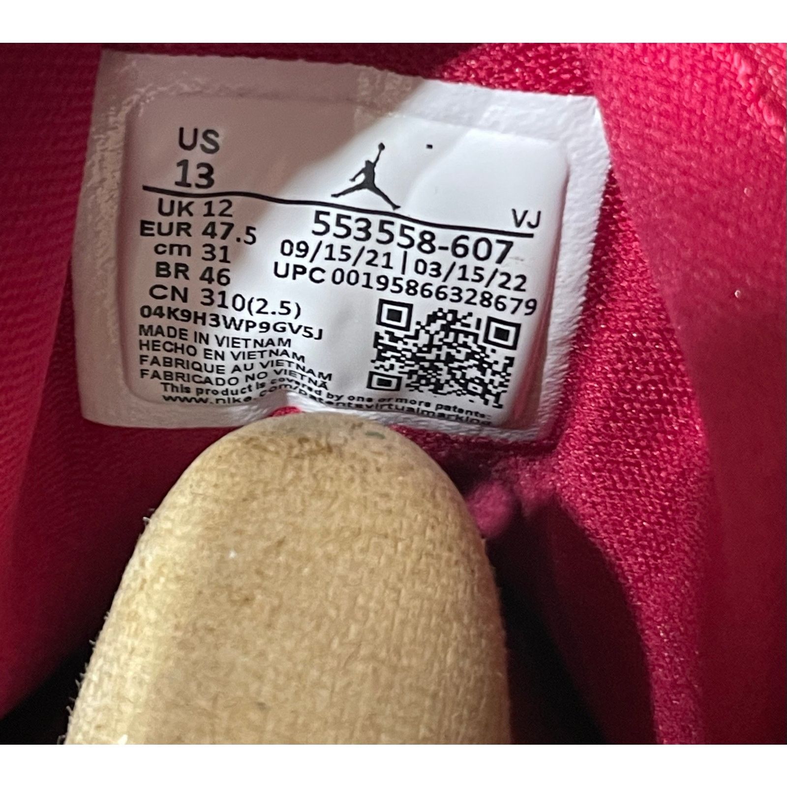 Jordan Brand Air Jordan 1 Low, Cardinal Red | Size 13M [new] 553558-607 Size US 13 / EU 46 - 9 Thumbnail