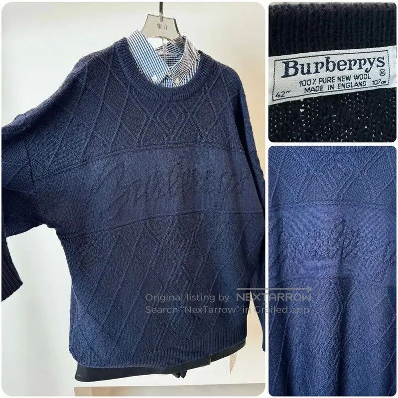 Burberry Burberry Navy Wool Women's Sweater. Size XXS / US 00 / IT 34 - 1 Thumbnail