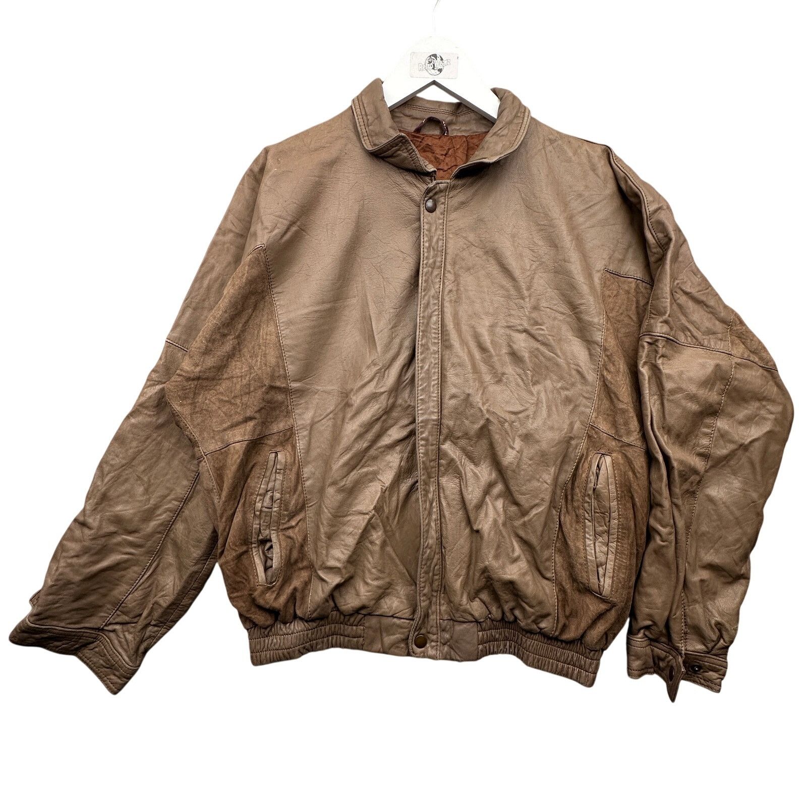 Other Vintage Cortefiel De Espana Leather Bomber Jacket 42 Large Size US L / EU 52-54 / 3 - 1 Thumbnail