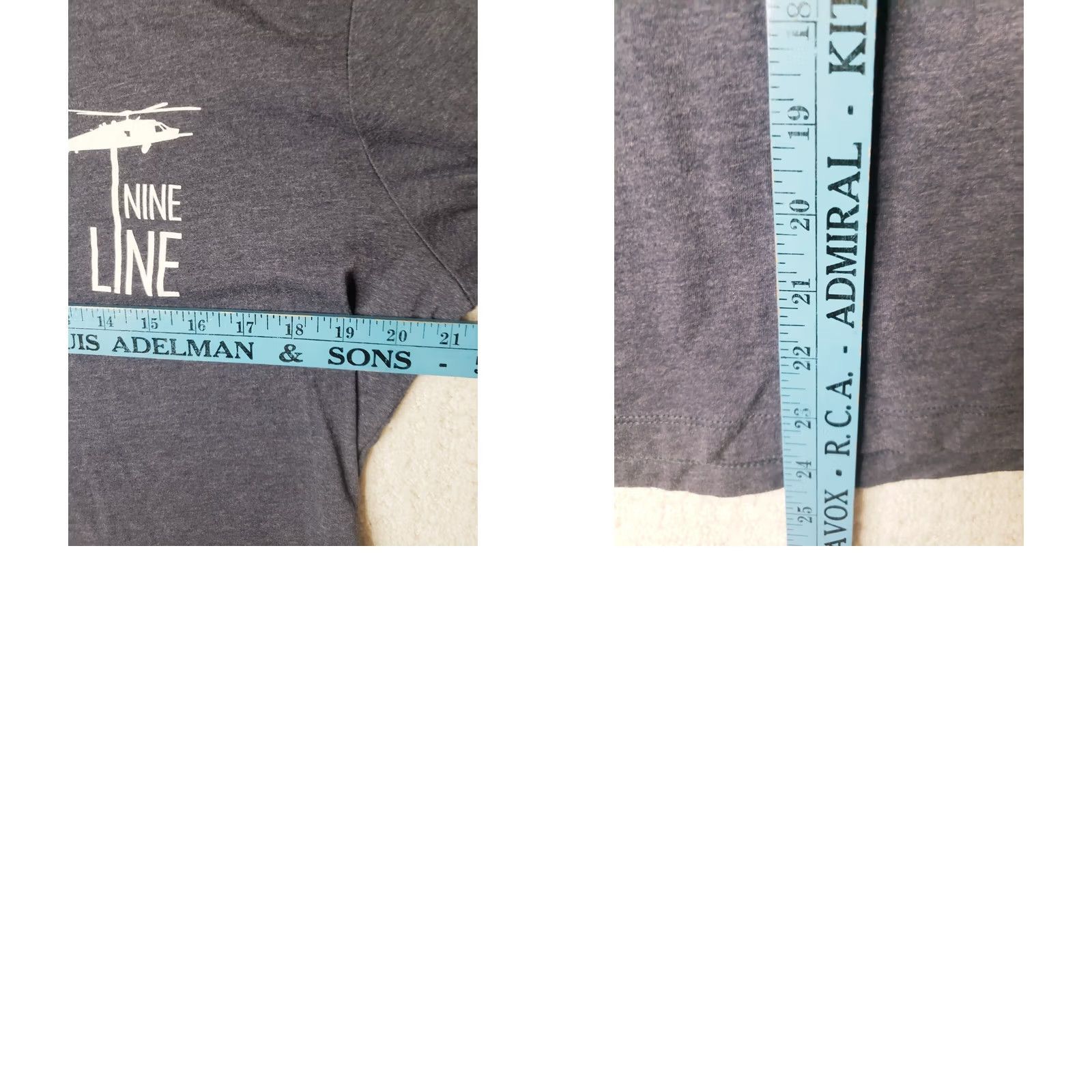 Vintage Nine Line Apparel Womens L Blue S. Sleeve Shirt "Blessed Are The Peacekeepers Size L / US 10 / IT 46 - 9 Thumbnail