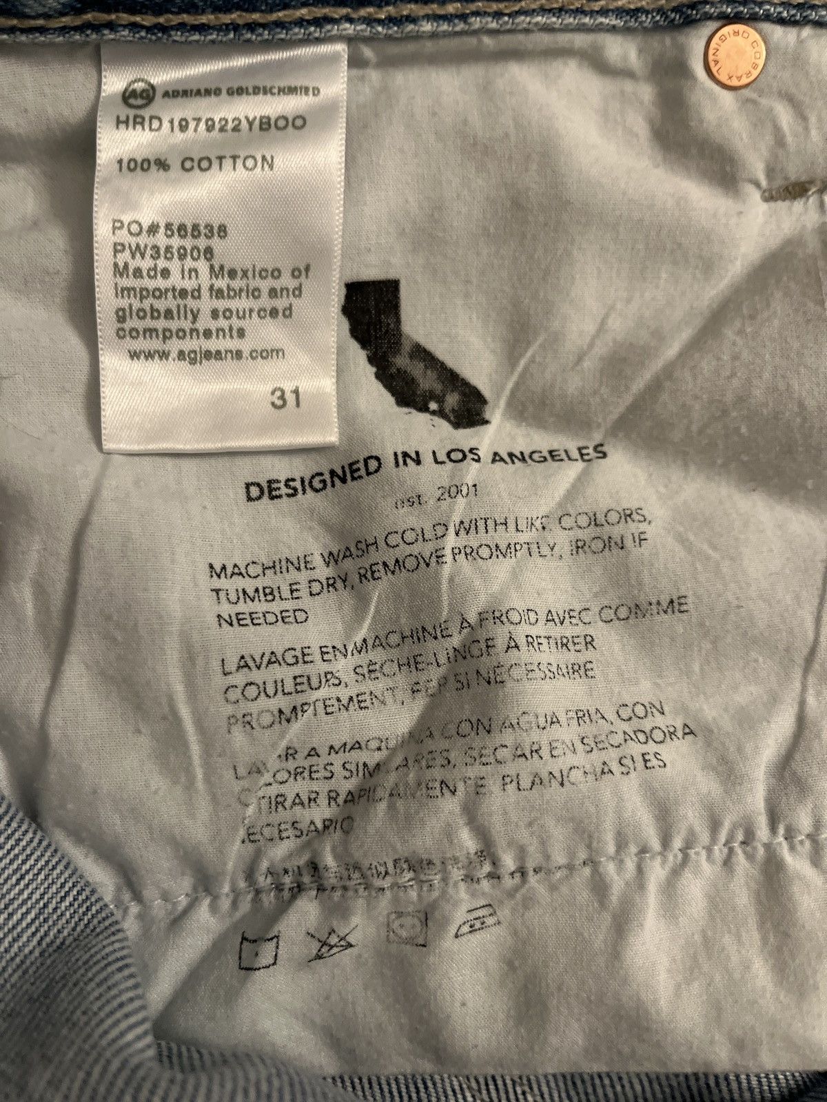 AG Adriano Goldschmied Adriano Goldschmied aged denim Size 31" - 3 Thumbnail