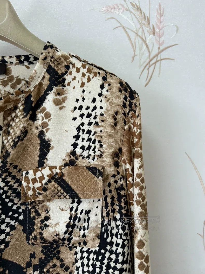 Loro Piana LORO PIANA Snake pattern heavy silk dress Size M / US 6-8 / IT 42-44 - 5 Thumbnail