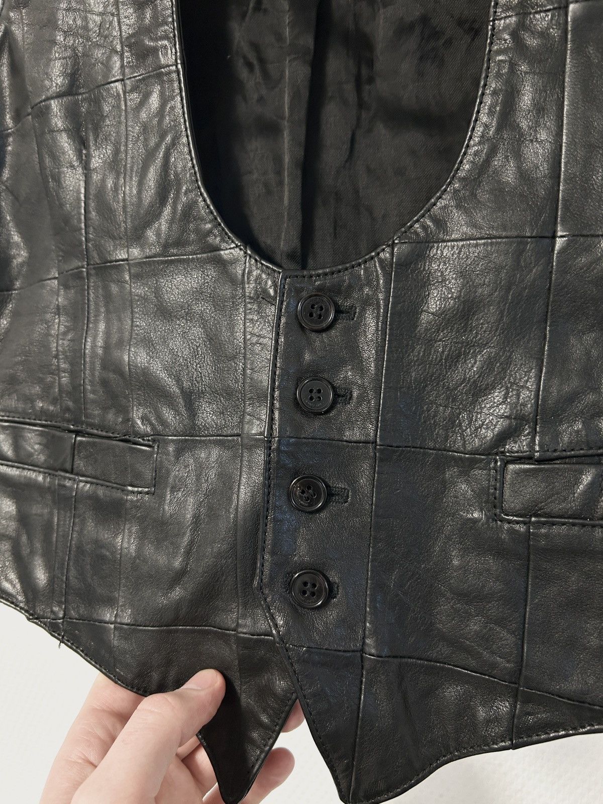 Saint Laurent Paris SS2015 Psych Rock Patchwork Leather Vest Size US S / EU 44-46 / 1 - 4 Thumbnail