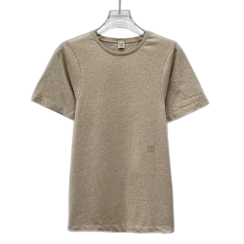 Toteme Toteme Caramel Logo Embroidered Cotton T-Shirt Size US M / EU 48-50 / 2 - 1 Thumbnail