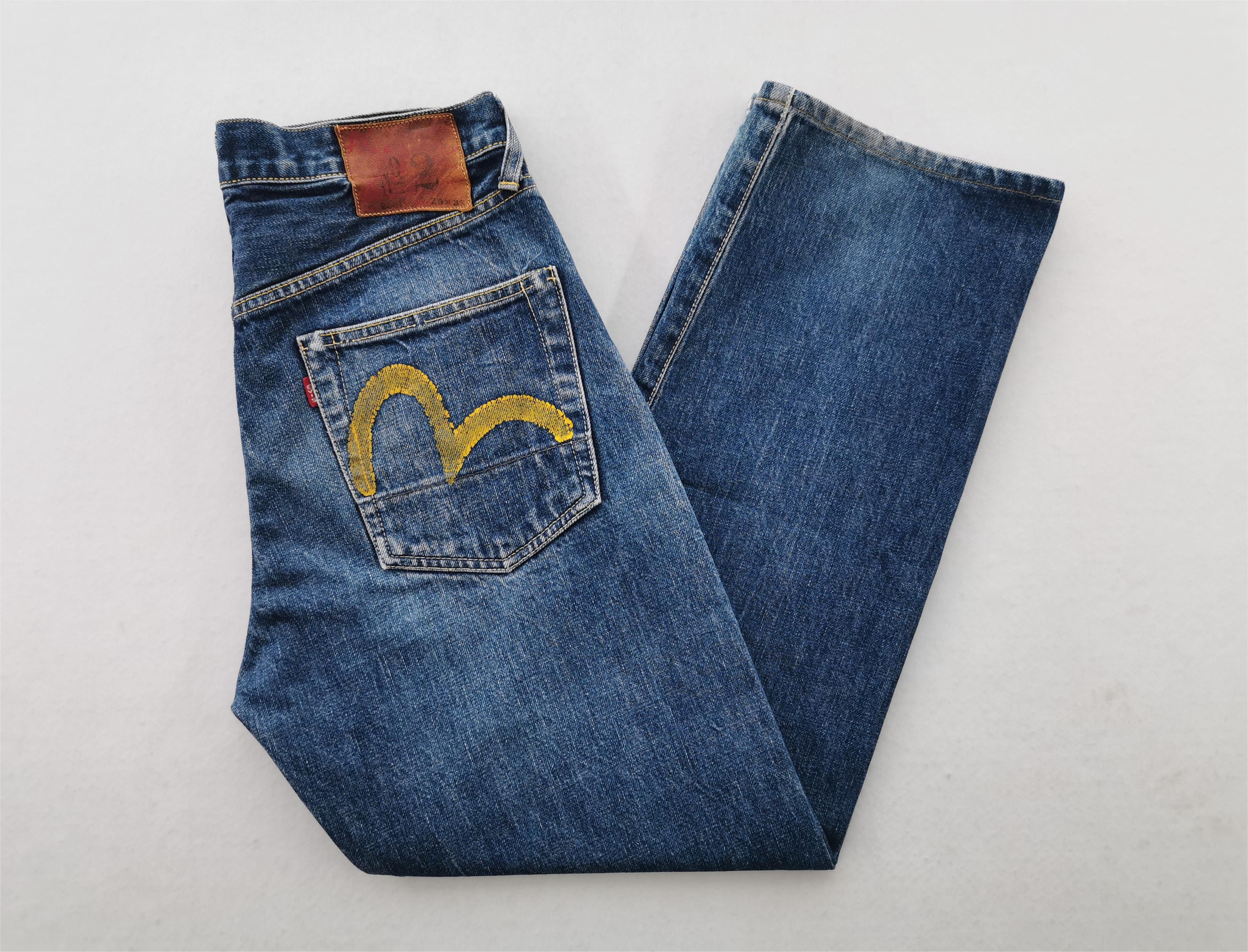 Vintage Vintage 90s Evis Lot 2601 Logo Selvedge Denim Size 30/29x34 Size US 30 / EU 46 - 5 Thumbnail
