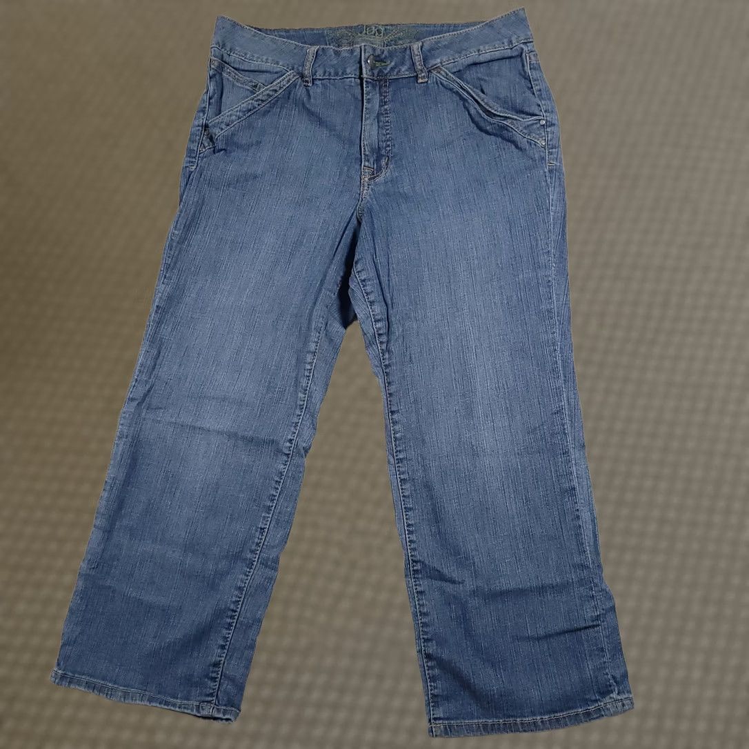 Vintage Jag Jeans Pants Womens 16 Stretch Denim Straight Mid Rise Classic Casual Capri Jeans Size 38" / US 16 / IT 52 - 1 Thumbnail