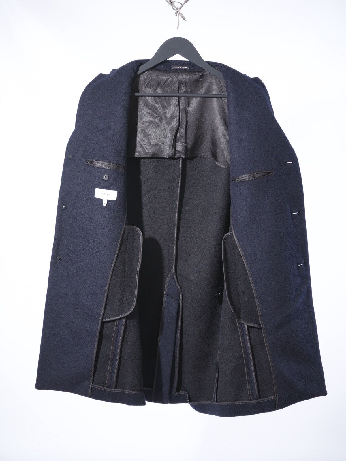 Reiss Reiss Gable Blue Wool Coat Size S Size US S / EU 44-46 / 1 - 2 Thumbnail