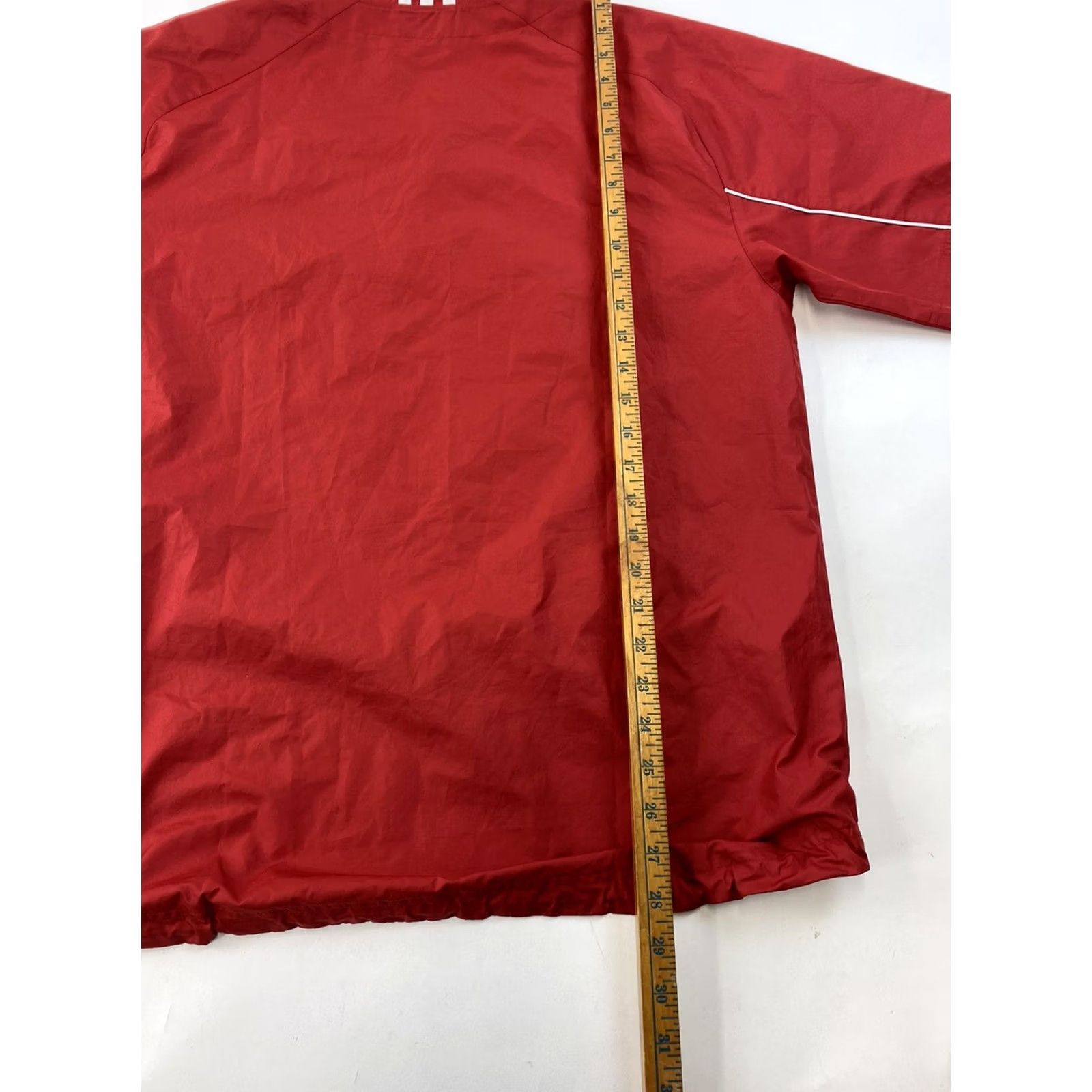 Adidas Adidas Cage Jacket Mens Small Red Baseball Softball 1/4 Zip Short Sleeve Icon Size US 29 - 5 Thumbnail