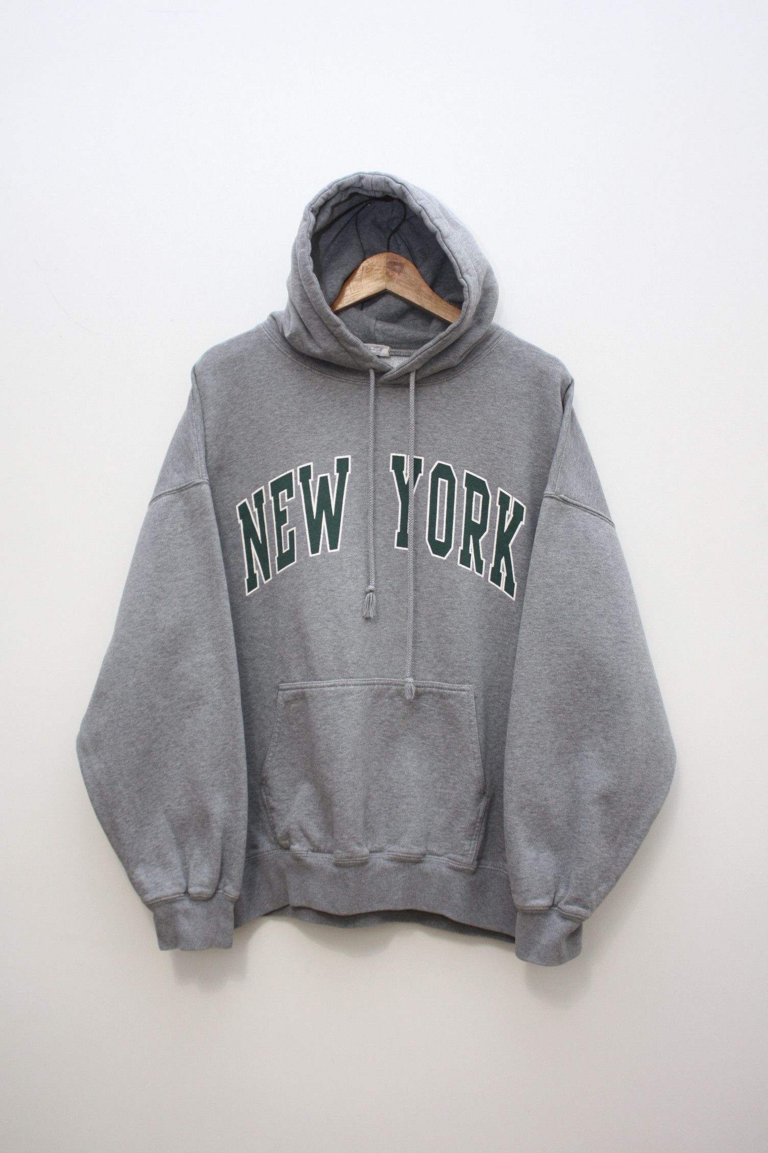 Vintage New York Big Logo Grey Hoodie Men's XL Size US XL / EU 56 / 4 - 1 Thumbnail