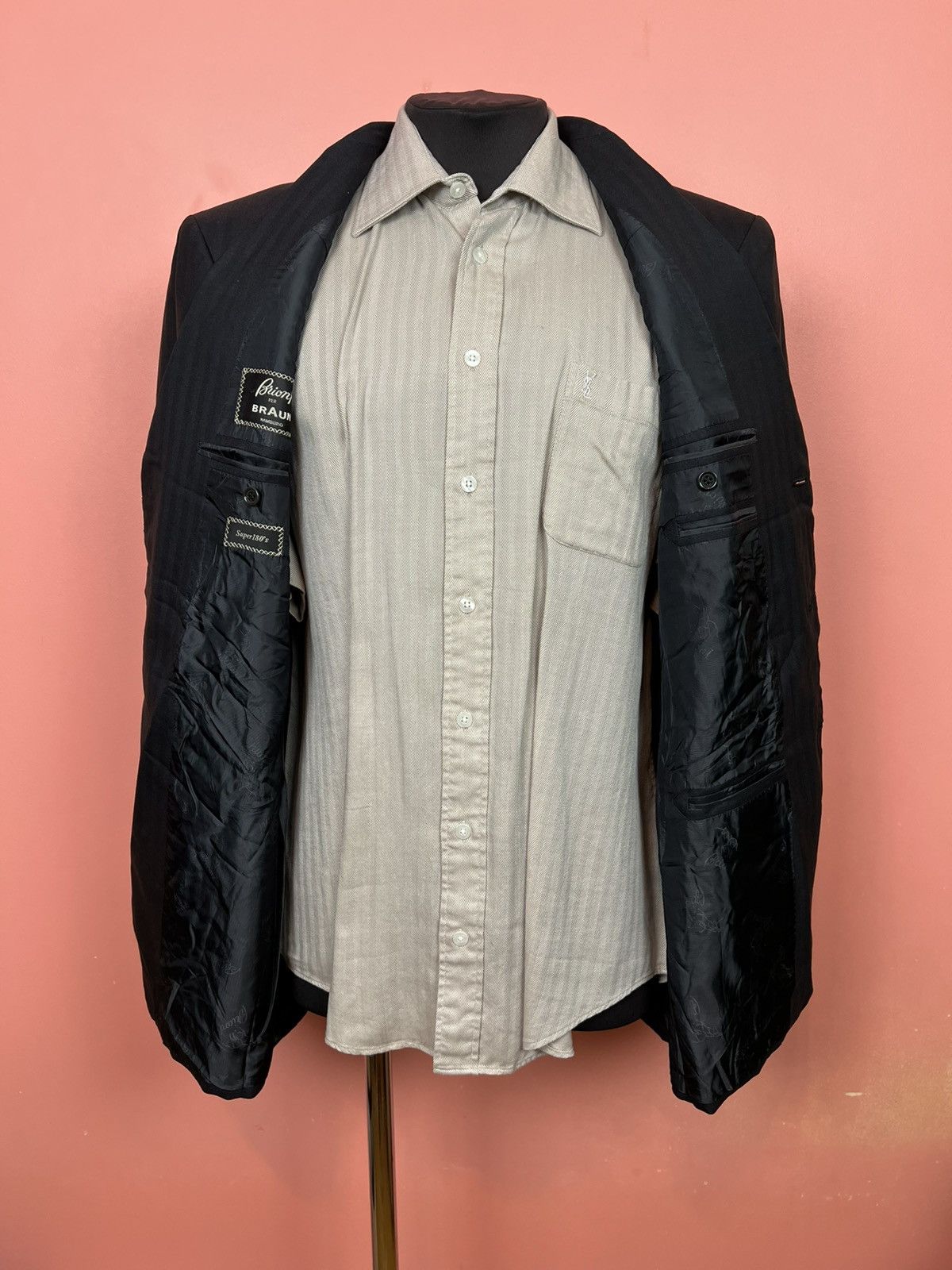 Brioni Brioni parlamento per braun super 180 wool classic blazer Size 50R - 5 Thumbnail