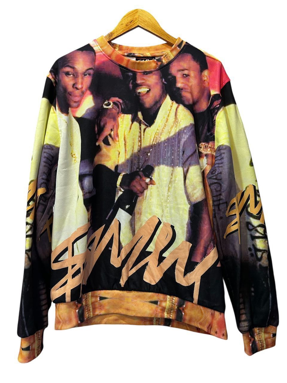 Band Tees Vintage 90's SMW yellow fullprint sweatshirt Size US XXL / EU 58 / 5 - 1 Thumbnail