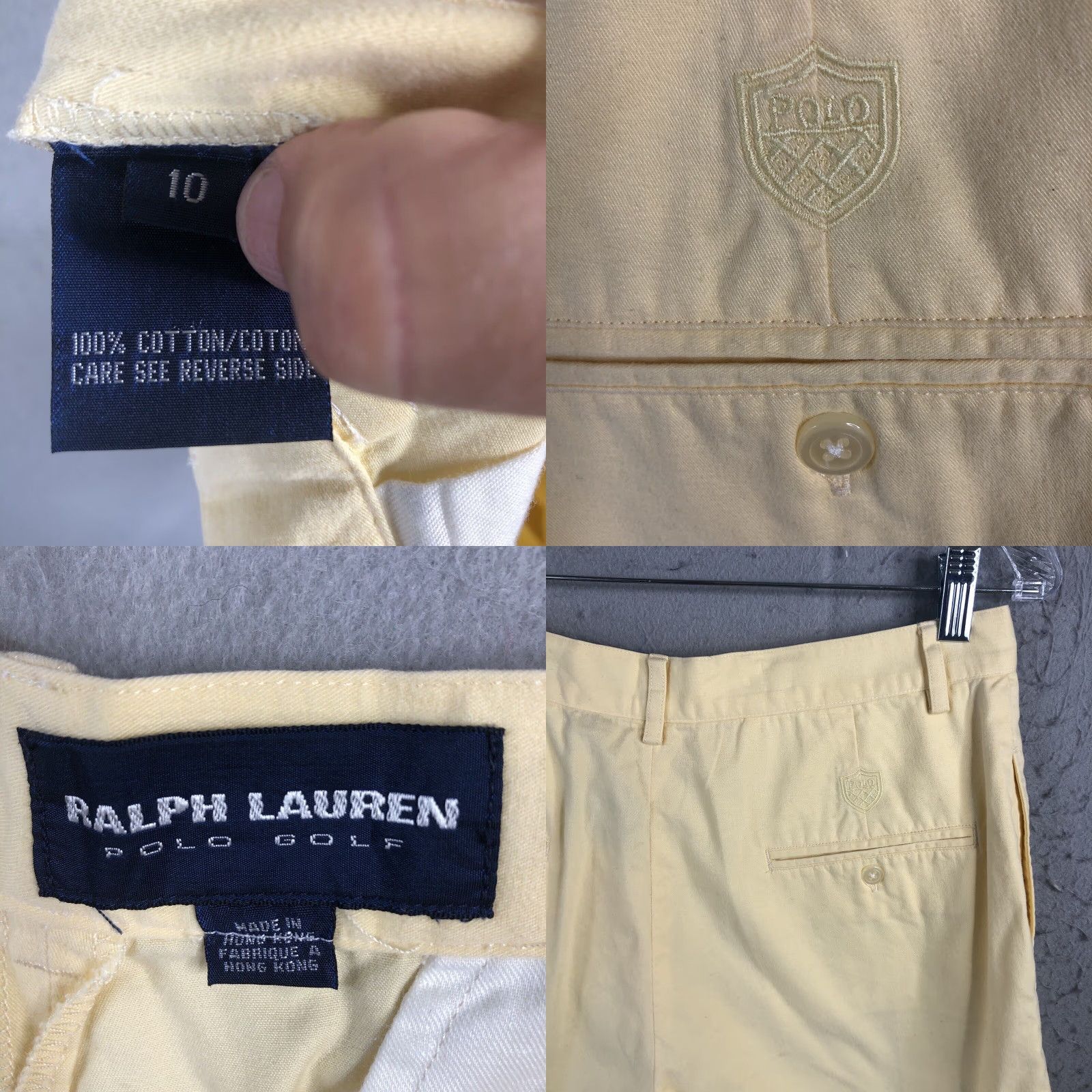 Ralph Lauren Ralph Lauren Golf Shorts Womens 10 Pale Yellow 100% Cotton Chino 5-Pocket Classic Waist 31in Lightweight Breathable Vintage Preppy Casual Size 32" / US 10 / IT 46 - 8 Thumbnail