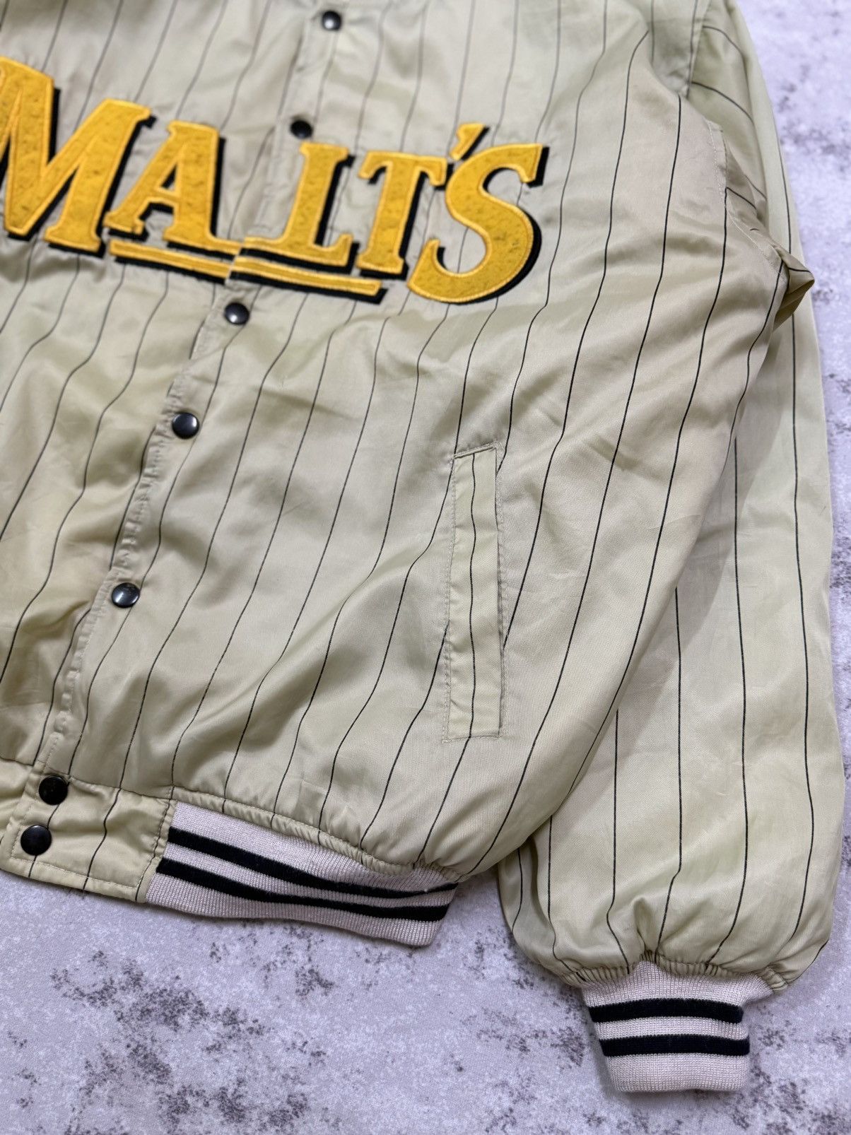 Vintage Vintage Suntory Malt’s Beer Riversible Varsity Bomber Jacket Size US L / EU 52-54 / 3 - 6 Thumbnail