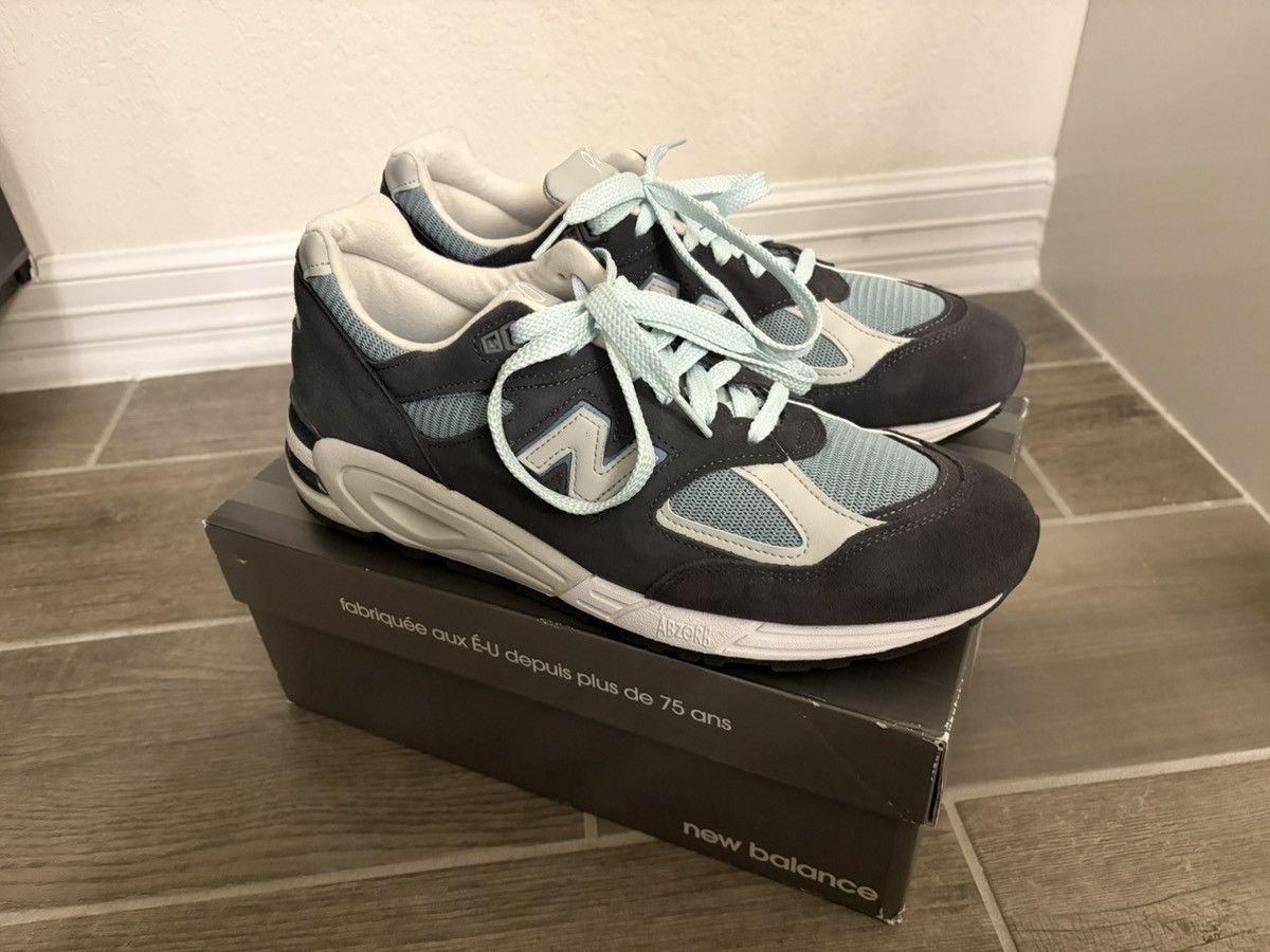 Kith × New Balance Kith x New Balance 990v2 Made in USA Steel Blue Size US 13 / EU 46 - 1 Thumbnail