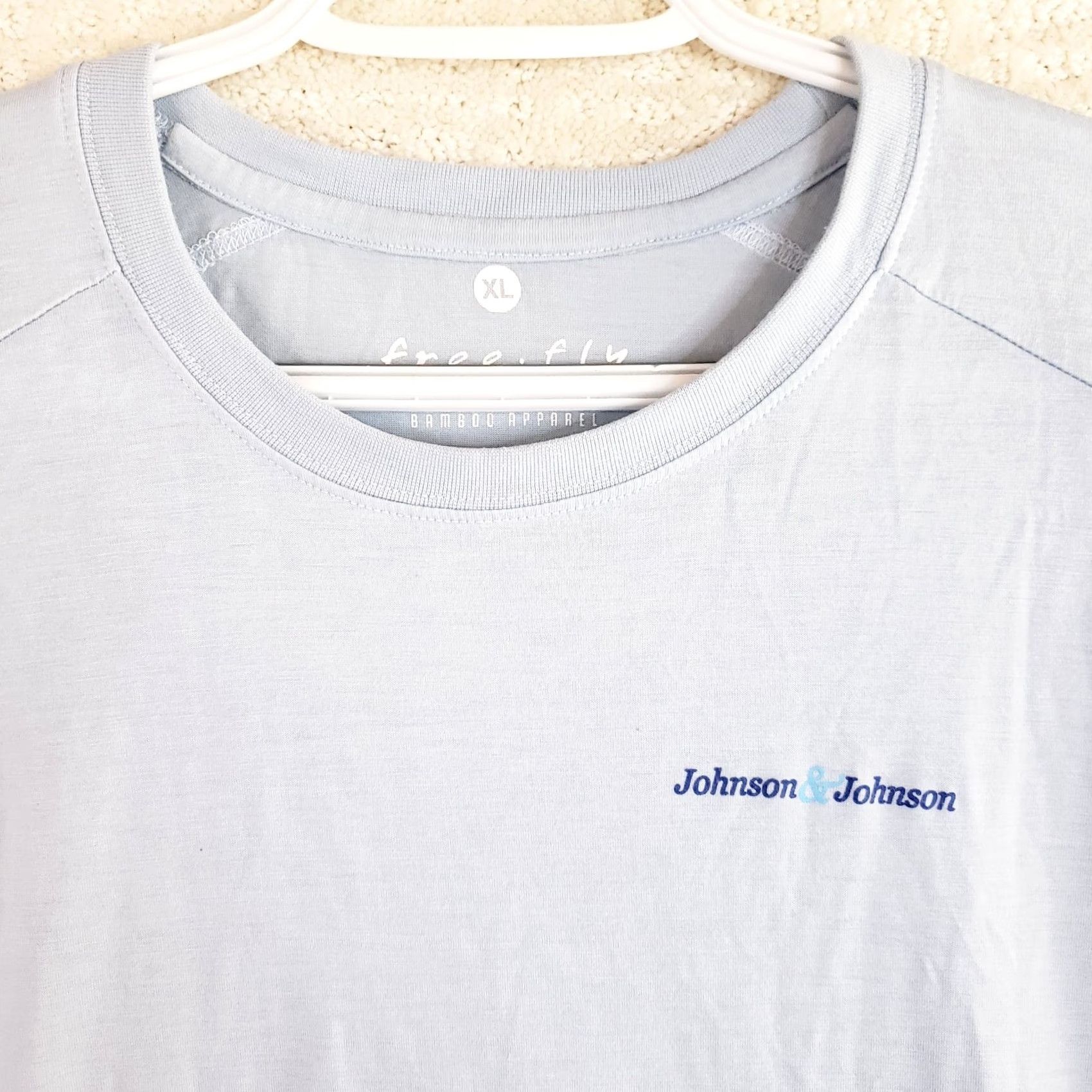 Vintage Free Fly Bamboo Long Sleeve T Shirt Men XL Blue Wicking Stretch Crew Fishing J&J Size US XL / EU 56 / 4 - 3 Thumbnail