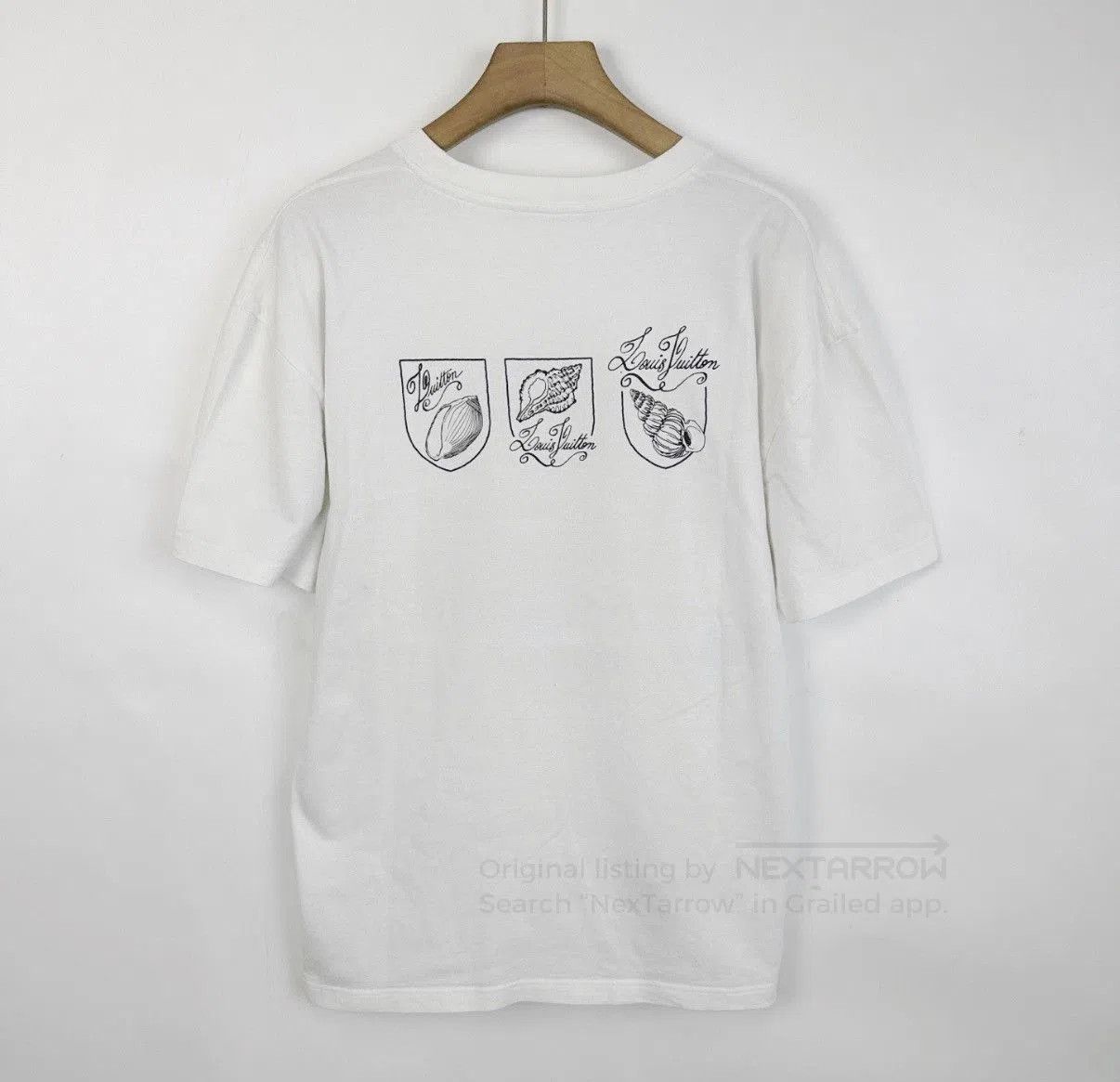 Louis Vuitton White Shell Print Short Sleeve T-Shirt. Size US XL / EU 56 / 4 - 2 Thumbnail