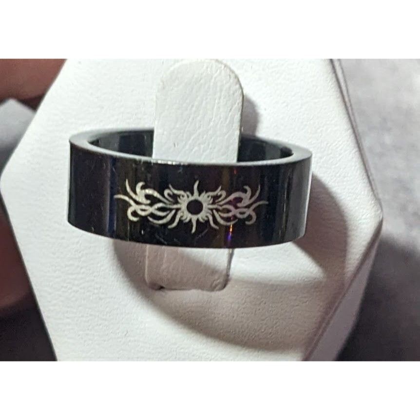 Other Black Stainless Steel Tribal Sun Design 316L Ring Size 10 1/ Size ONE SIZE - 1 Thumbnail