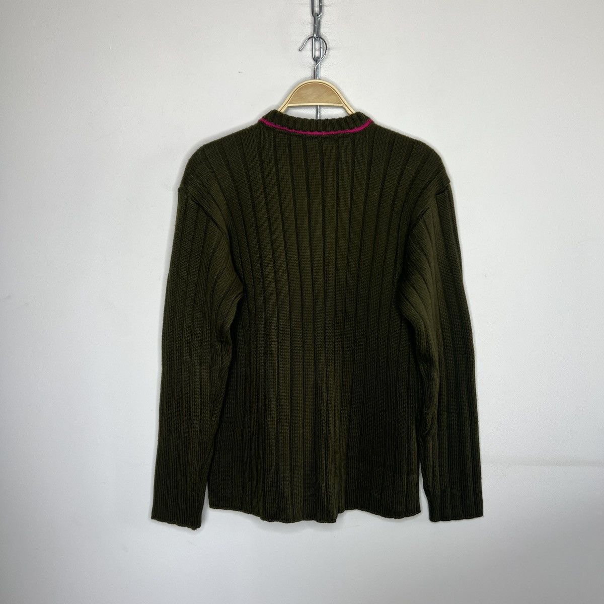 Versace × Versace Jeans Couture × Vintage Vintage Versace Y2K Sweater Heavy Chunky Knit Wool 90s 00s Size US M / EU 48-50 / 2 - 8 Thumbnail
