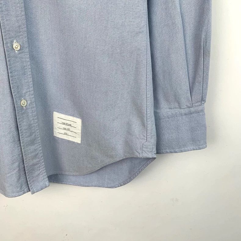 Thom Browne Thom Browne Blue striped cotton lapel single-breasted long- Size US S / EU 44-46 / 1 - 4 Thumbnail