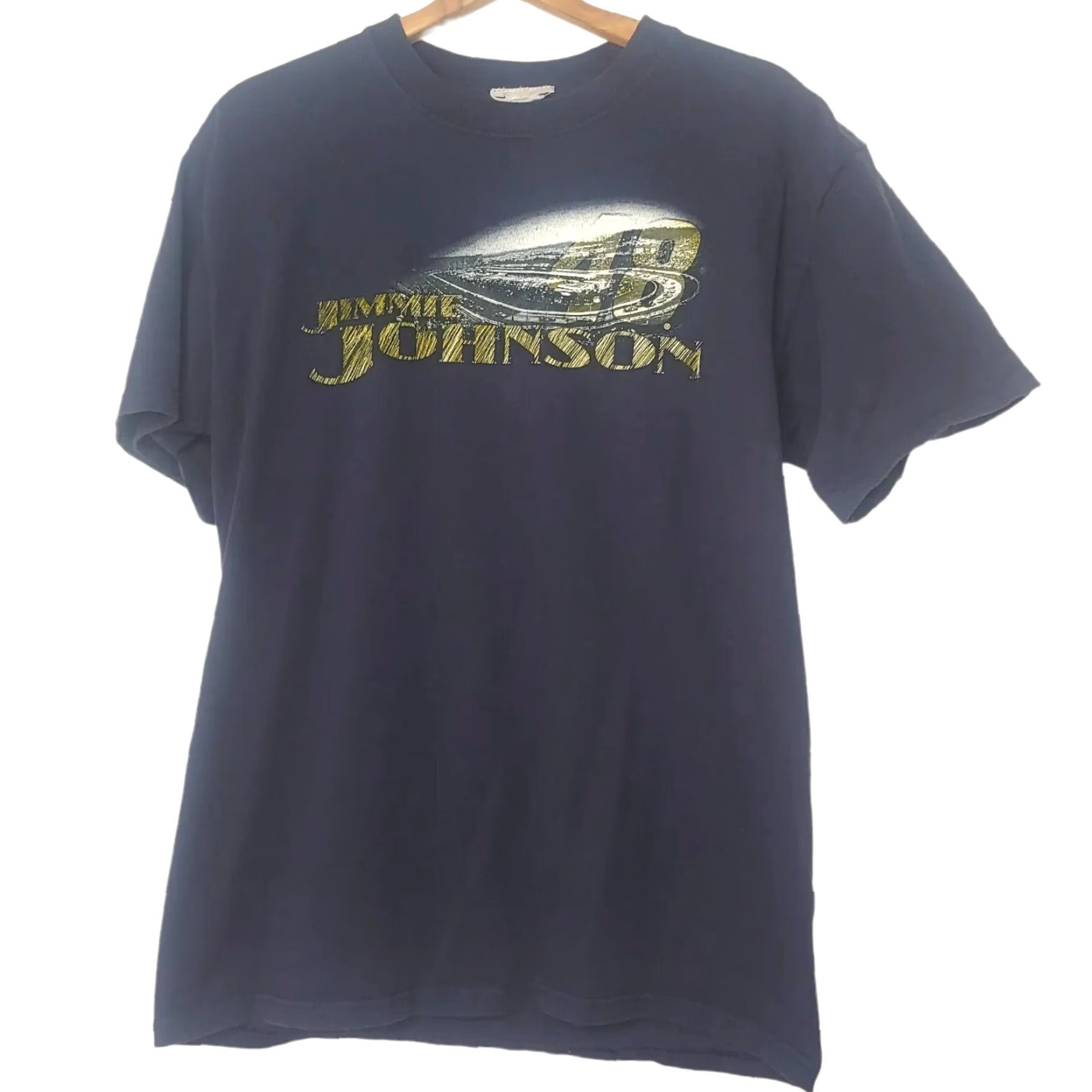NASCAR VINTAGE NASCAR Jimmie Johnson Shirt Large Blue Racing Team Lowes Race T-Shirt Mens Size US L / EU 52-54 / 3 - 3 Thumbnail